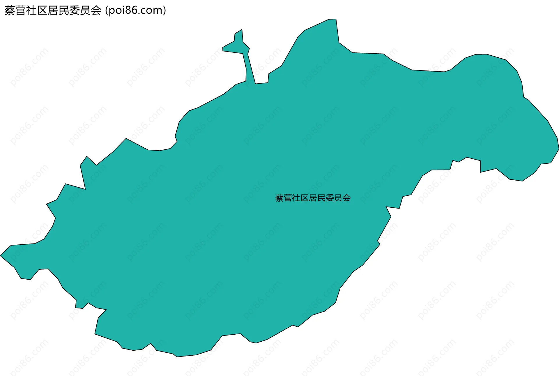 蔡营社区居民委员会边界地图