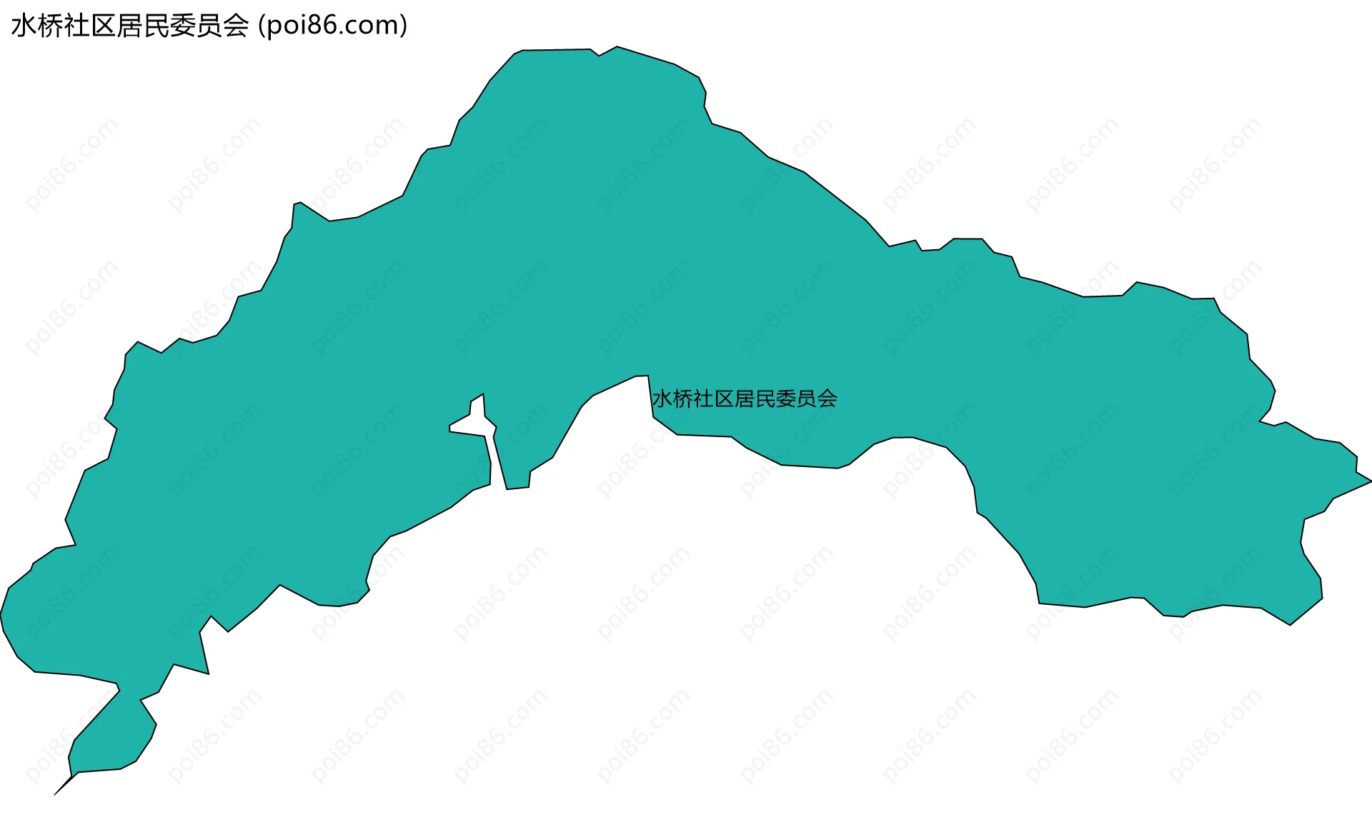 水桥社区居民委员会边界地图