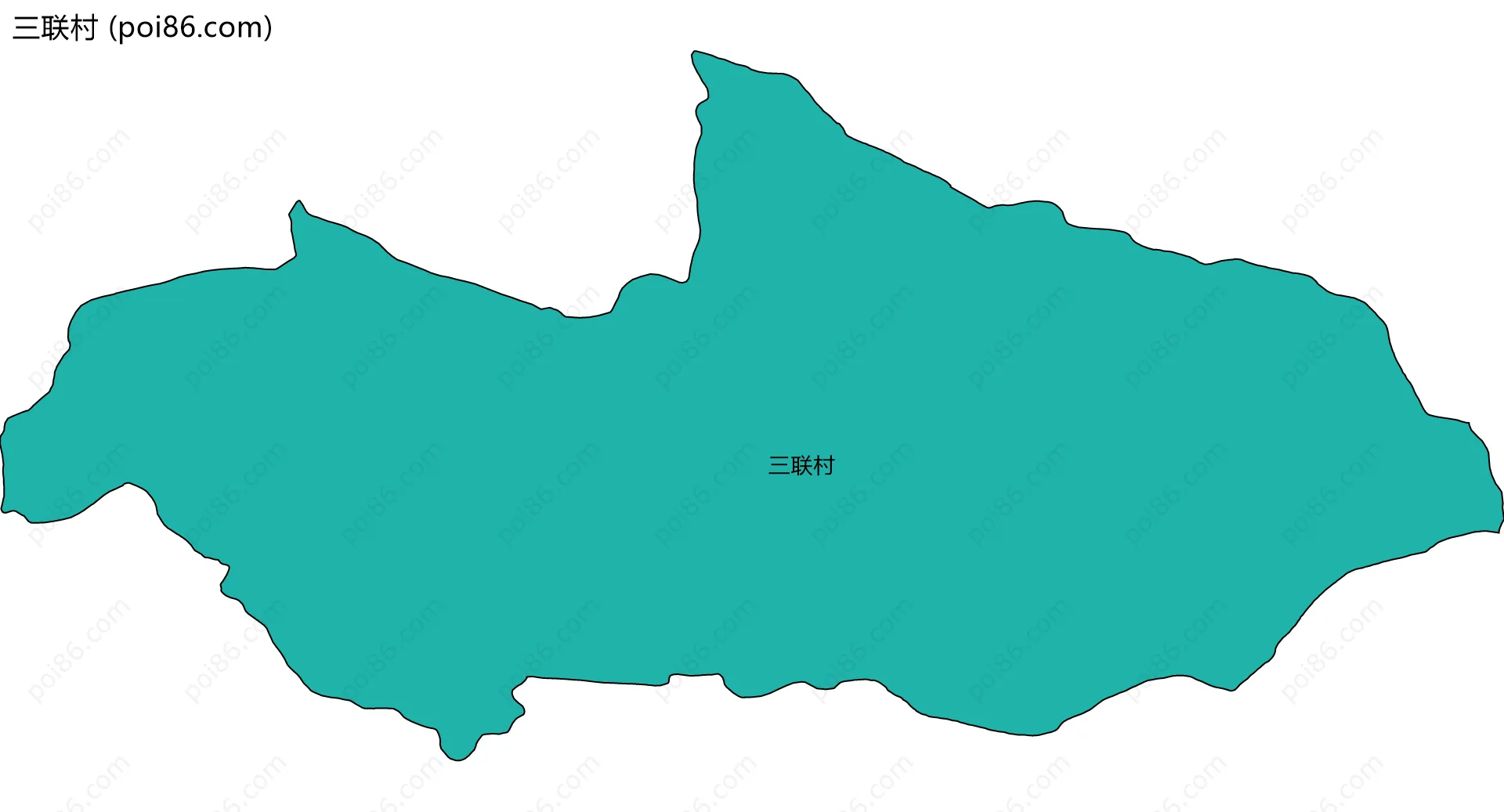 三联村边界地图