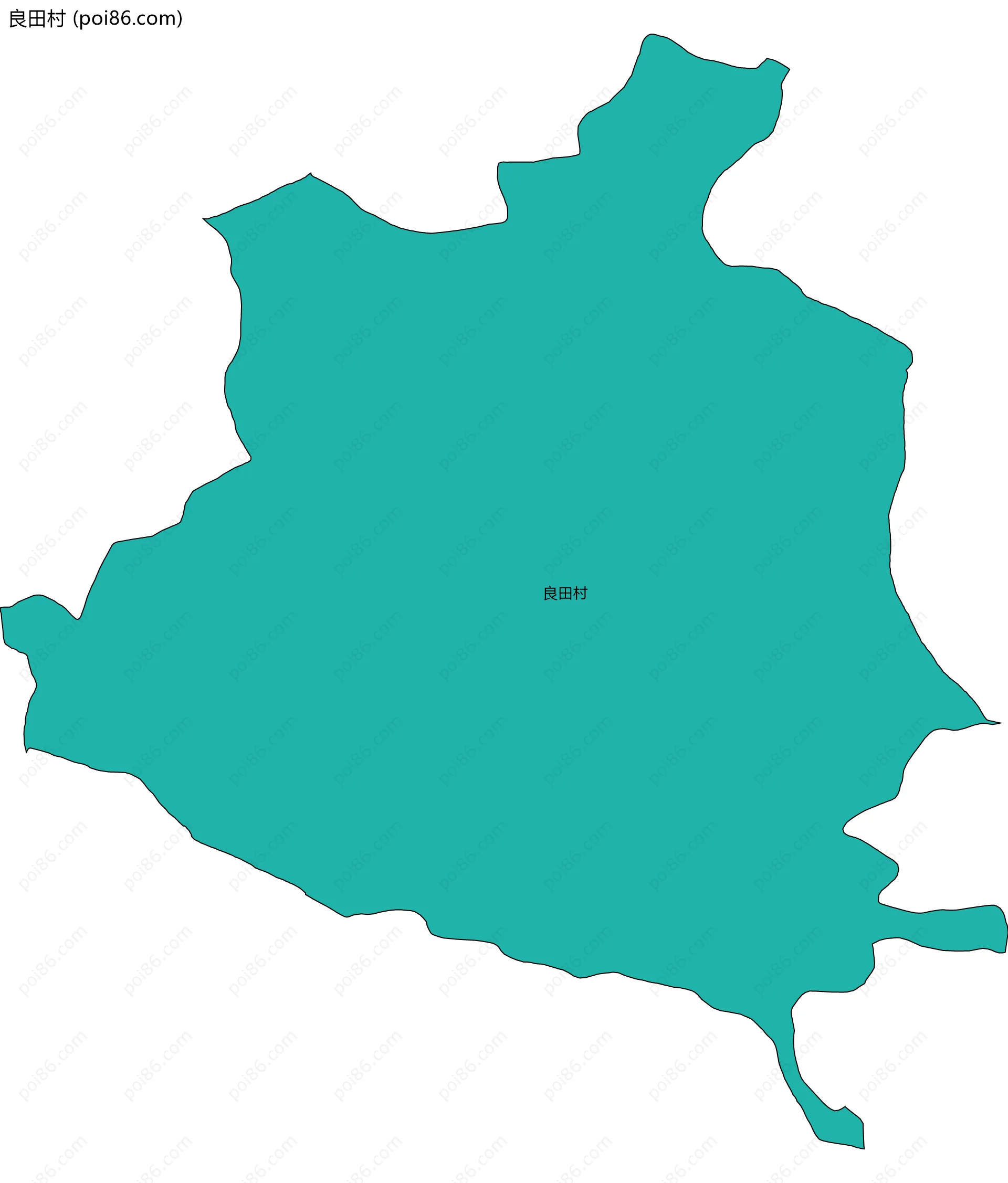 良田村边界地图
