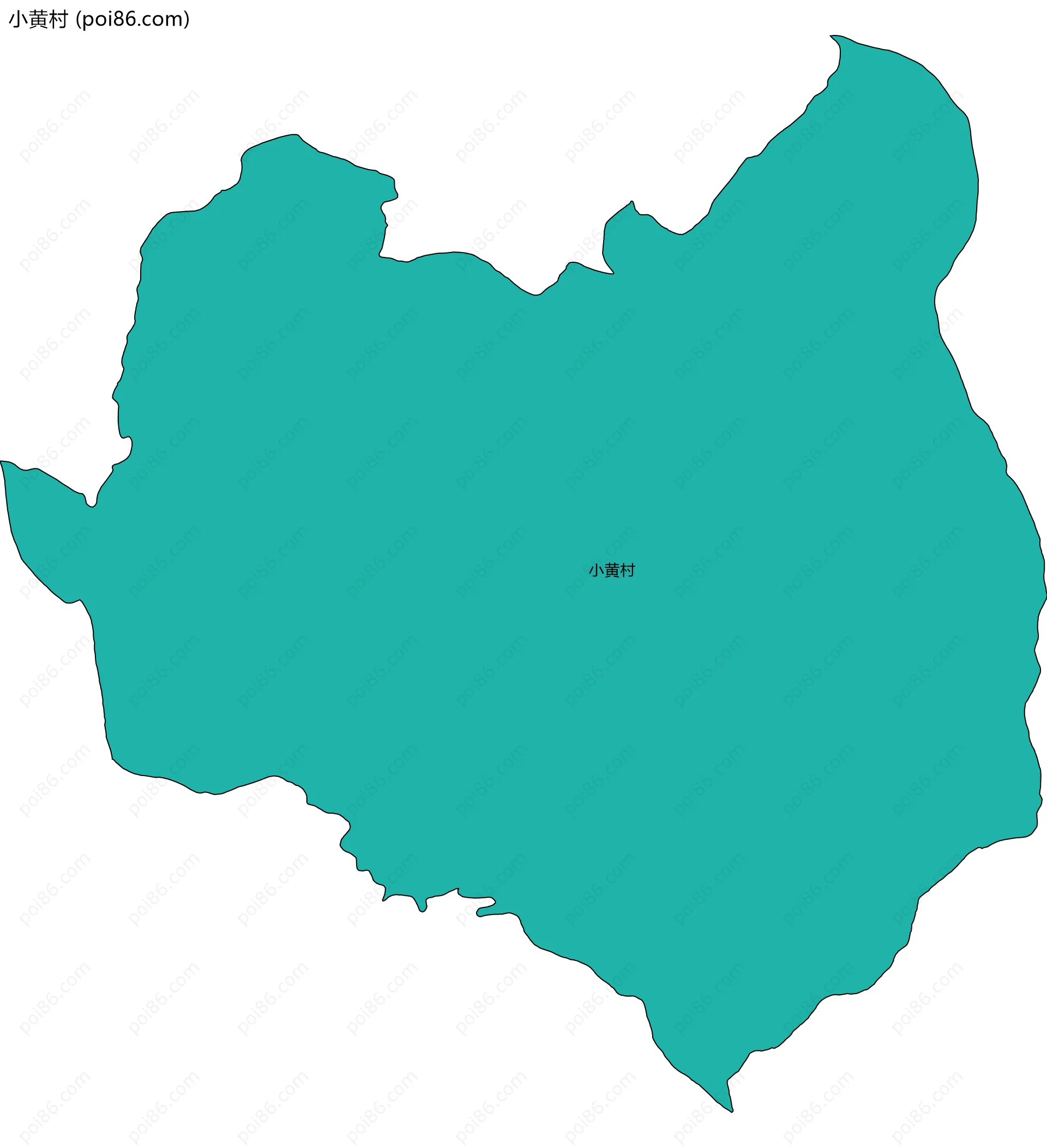 小黄村边界地图