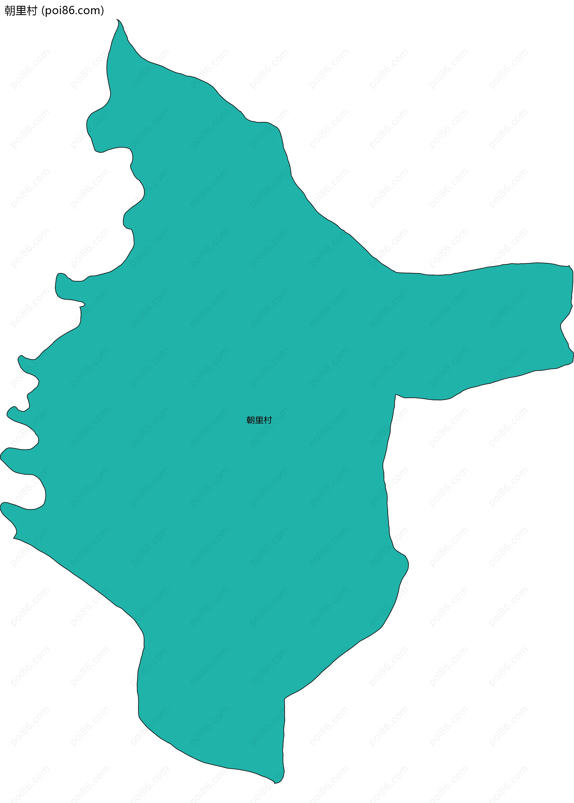 朝里村边界地图