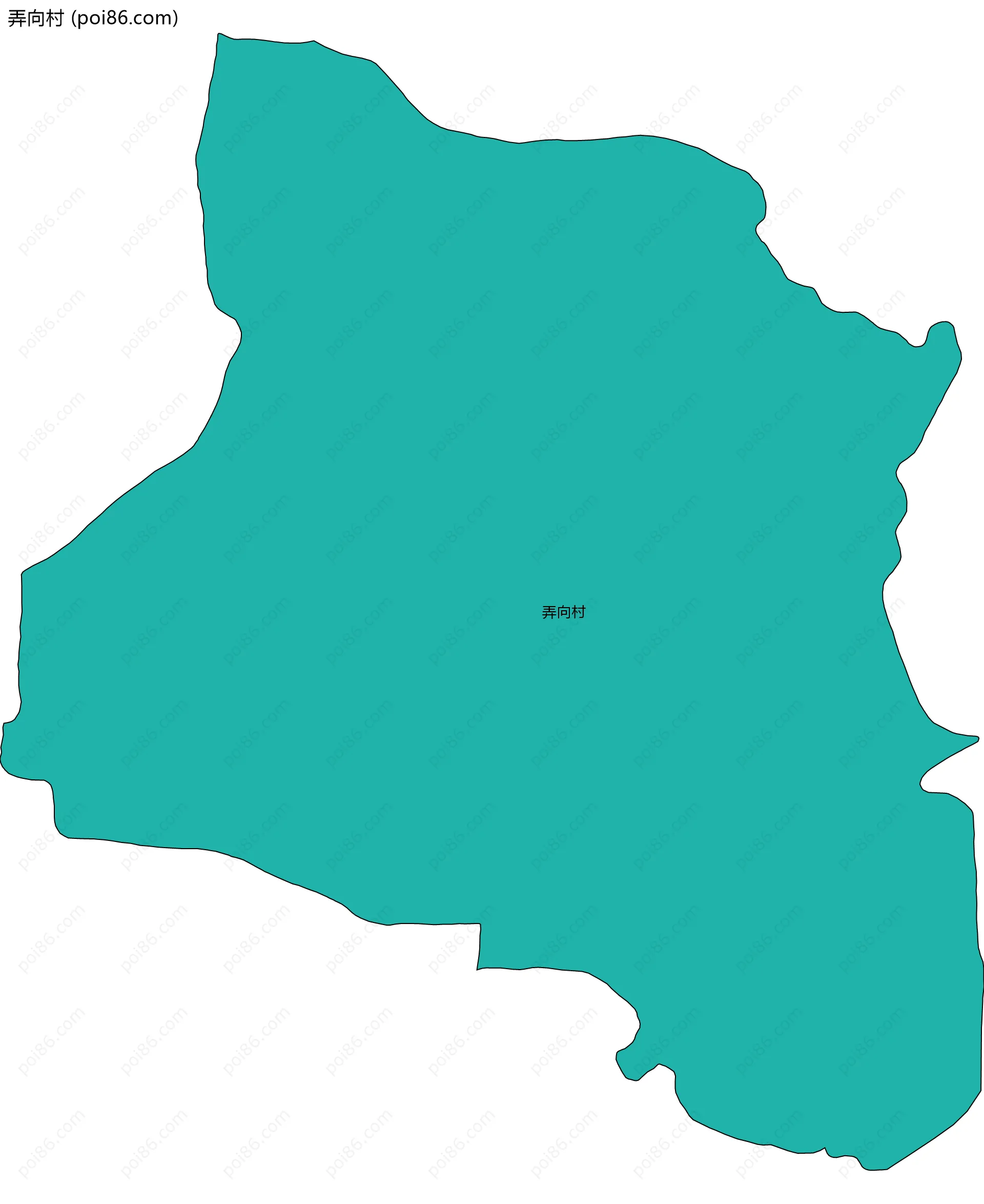 弄向村边界地图