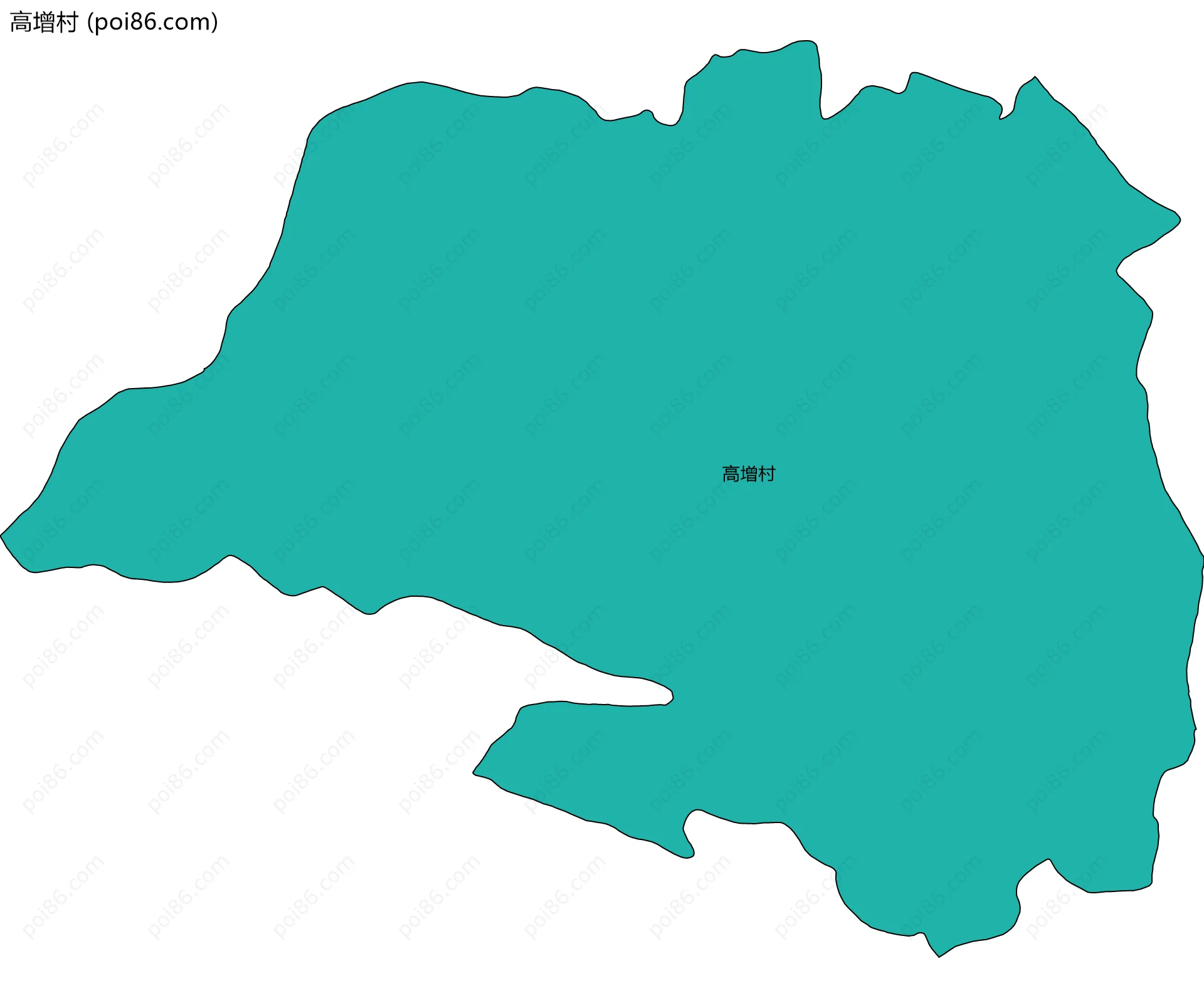 高增村边界地图