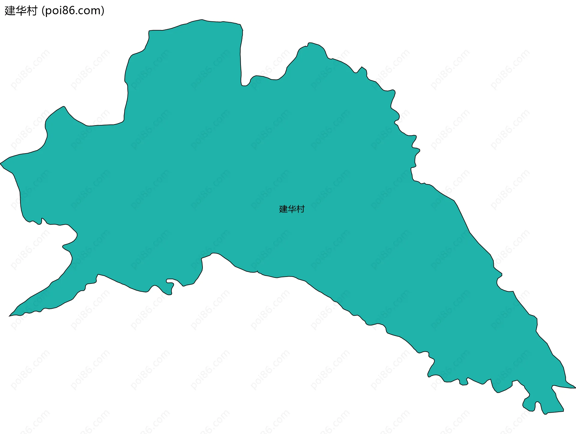 建华村边界地图