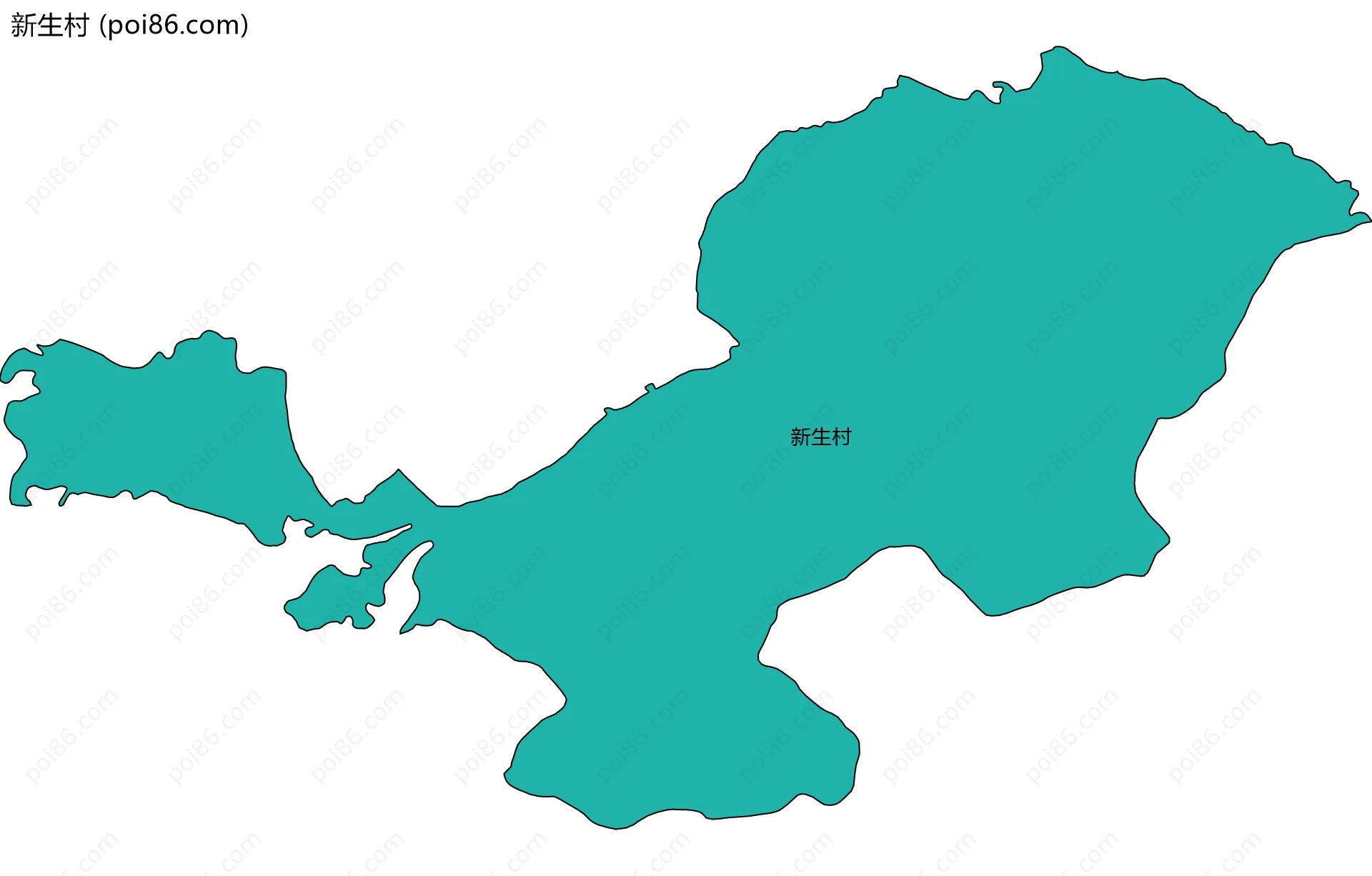 新生村边界地图