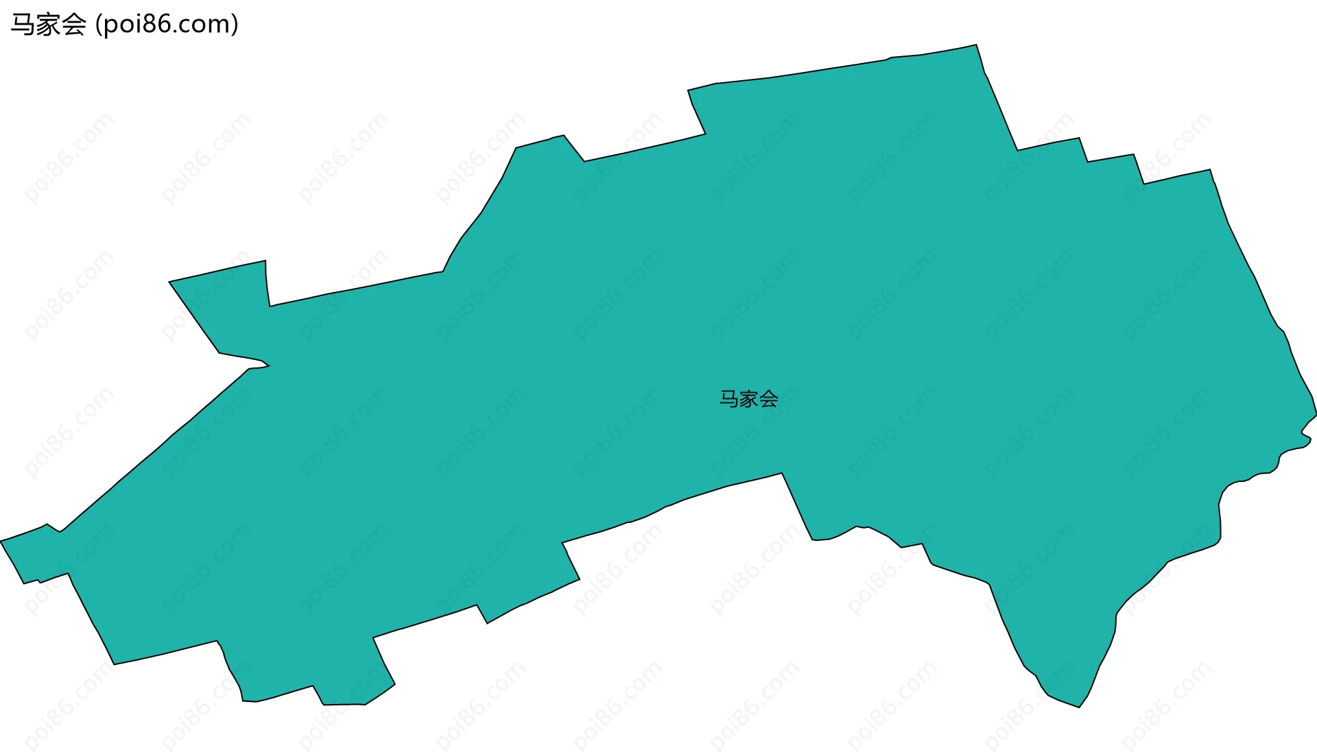马家会边界地图