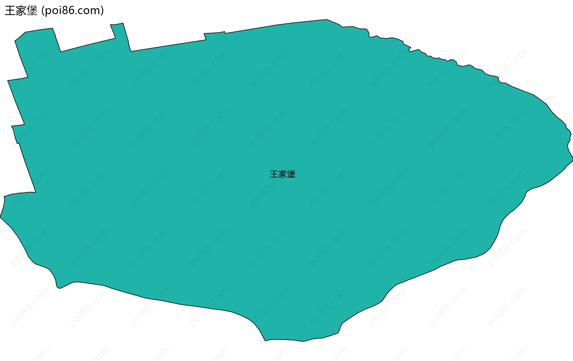 王家堡边界地图