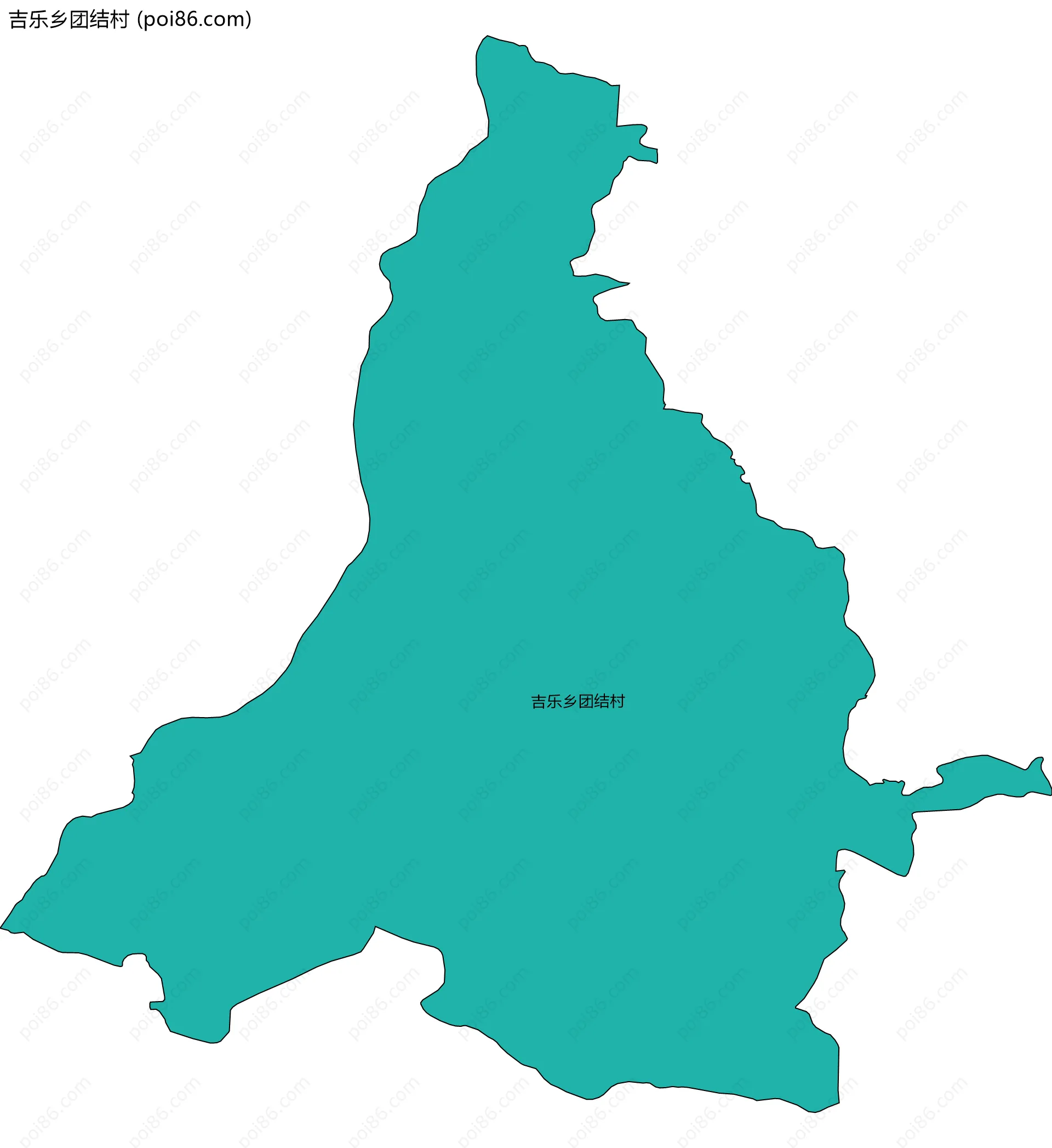 吉乐乡团结村边界地图