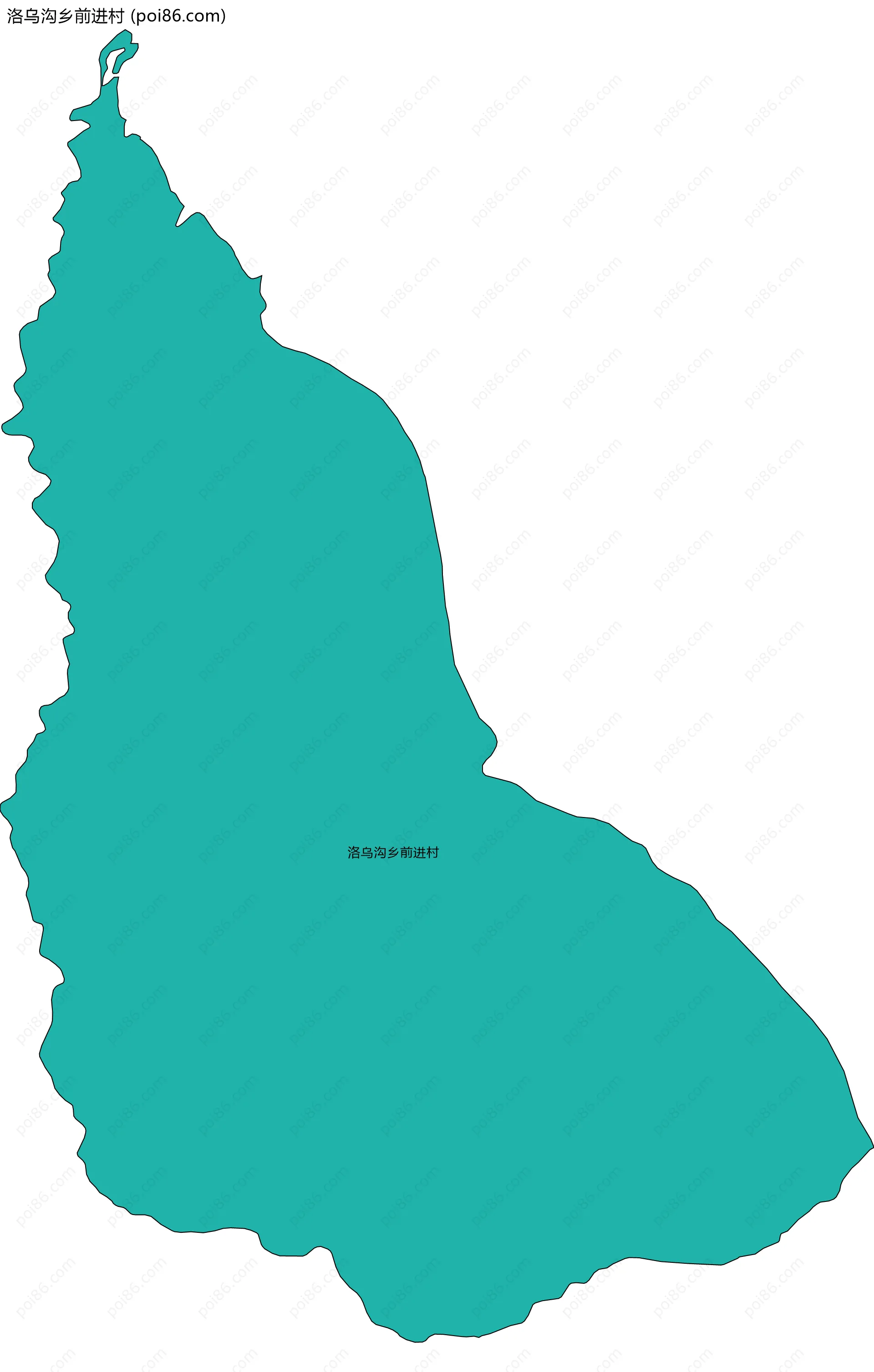 洛乌沟乡前进村边界地图
