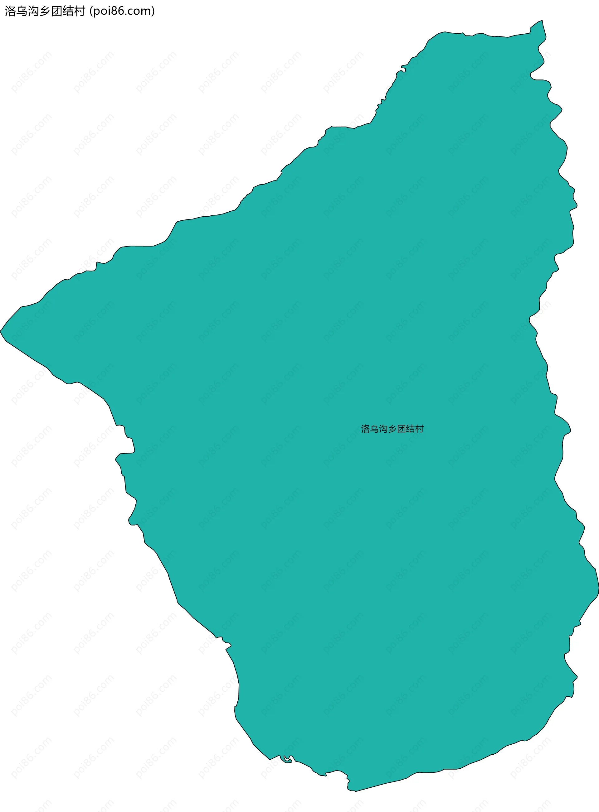 洛乌沟乡团结村边界地图