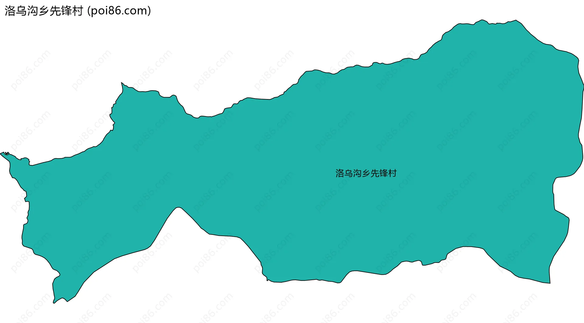 洛乌沟乡先锋村边界地图