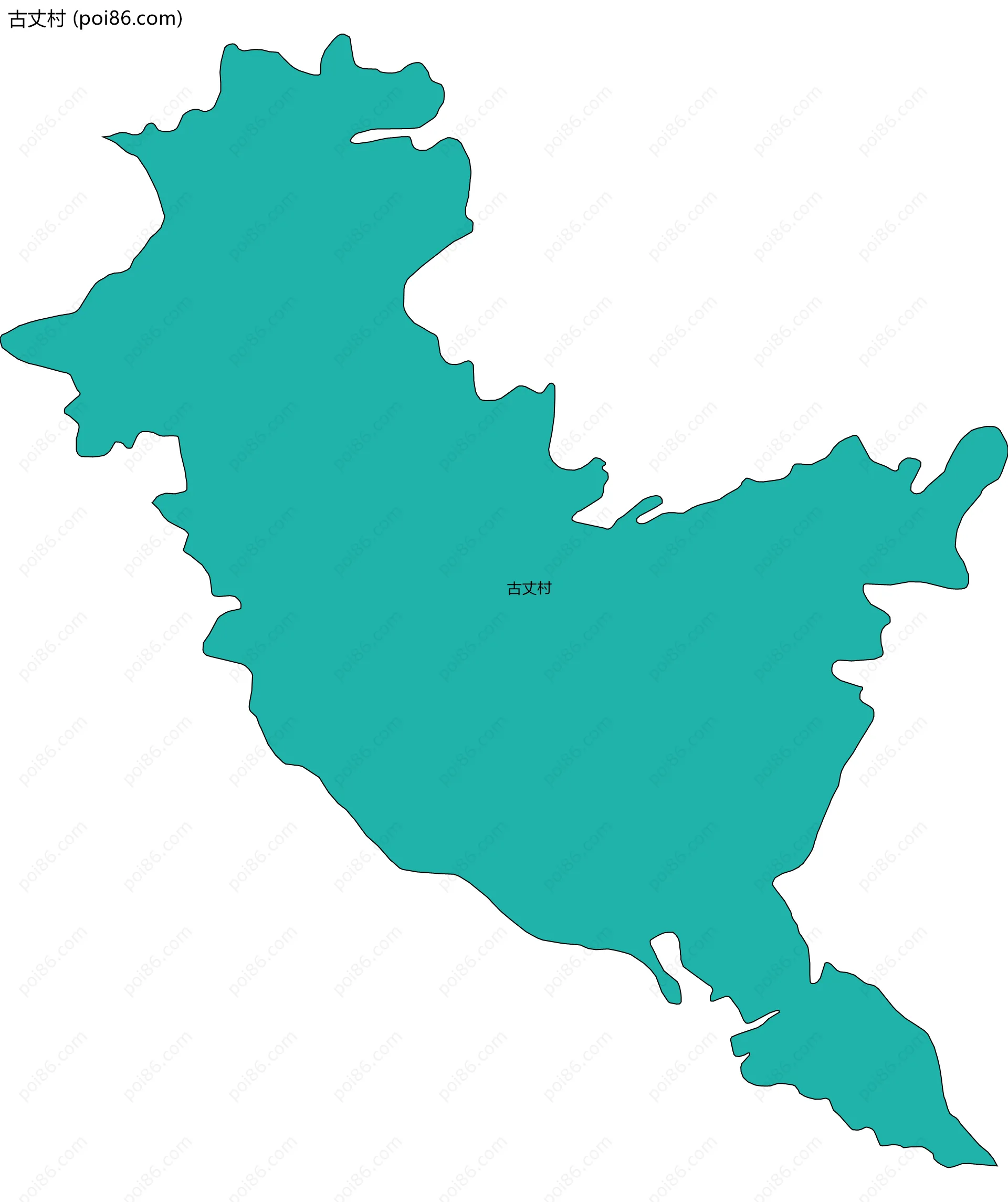 古丈村边界地图