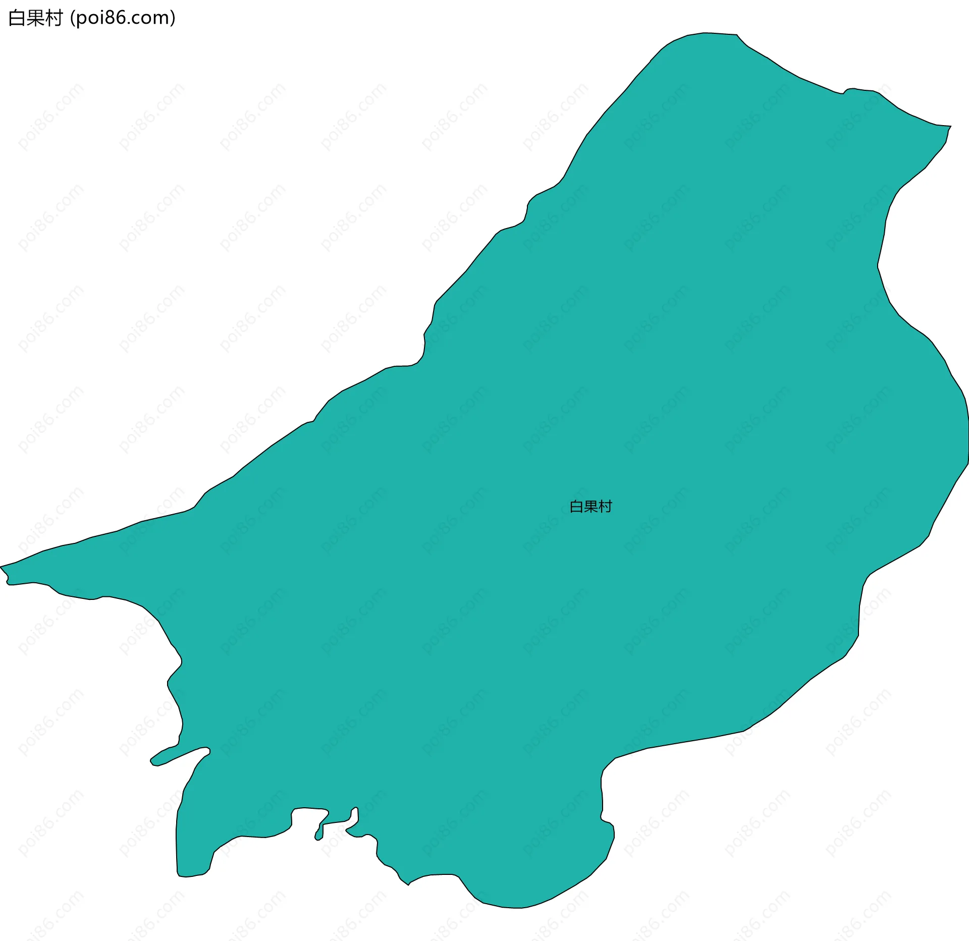 白果村边界地图