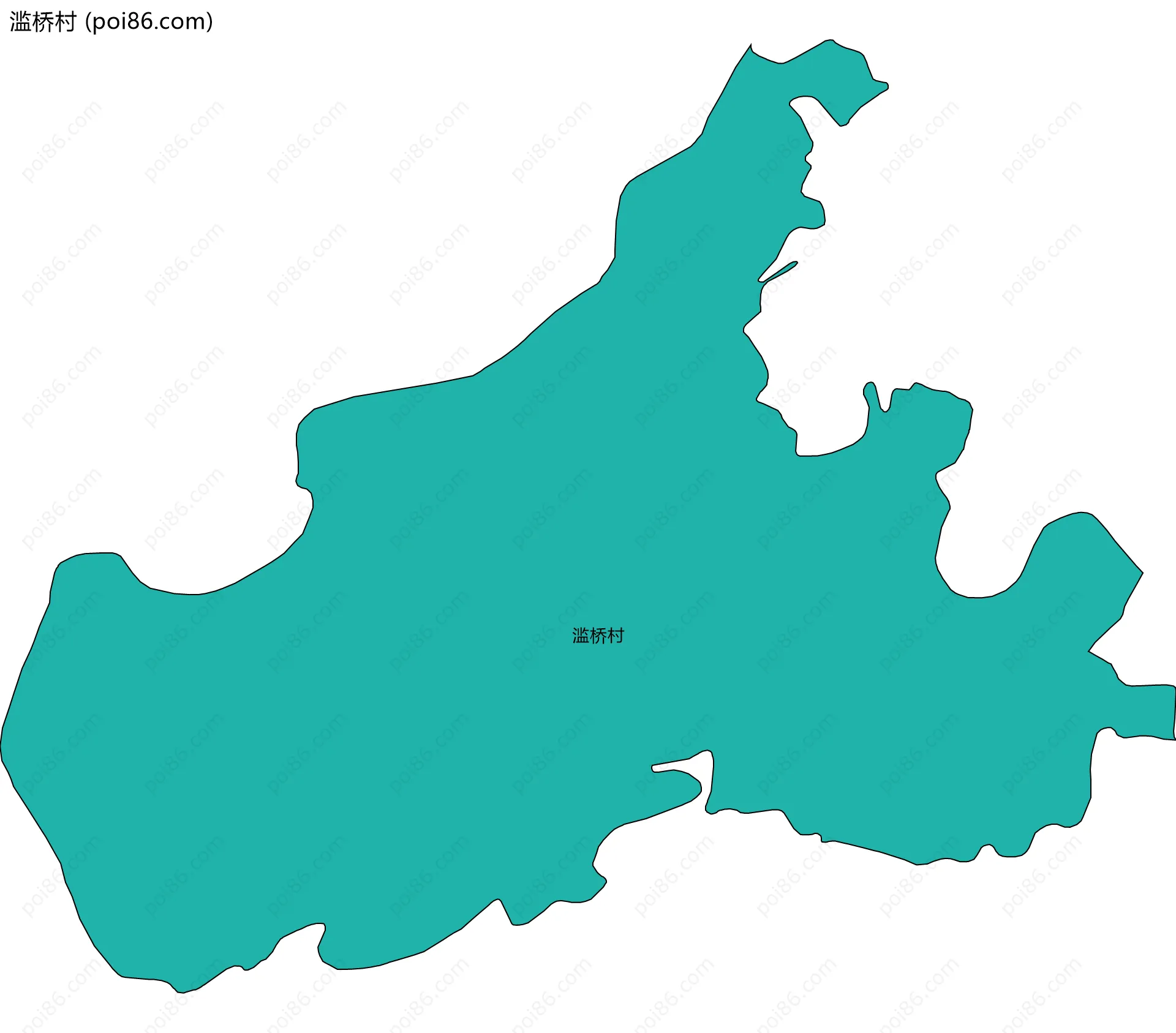 滥桥村边界地图