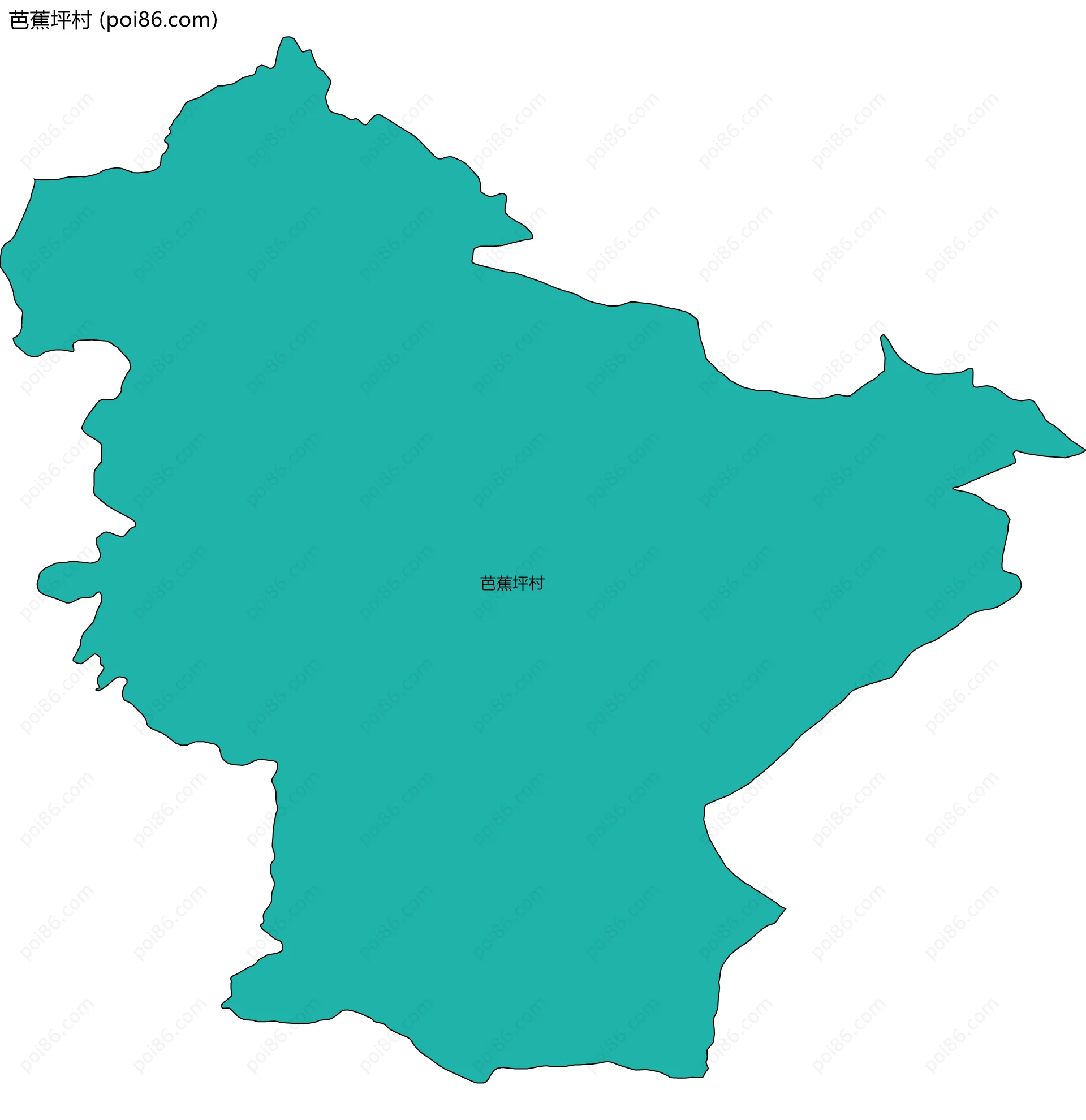 芭蕉坪村边界地图