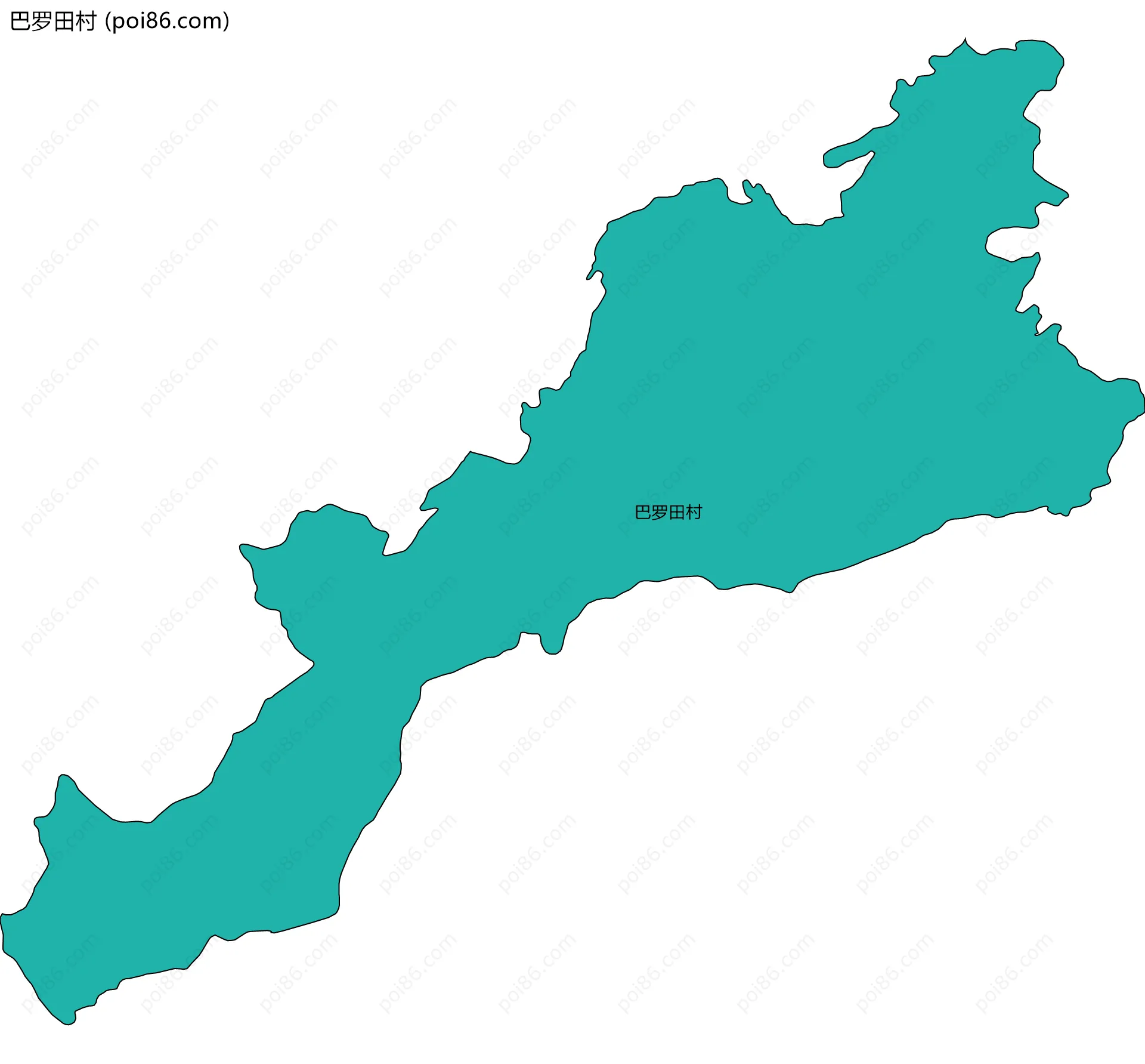 巴罗田村边界地图