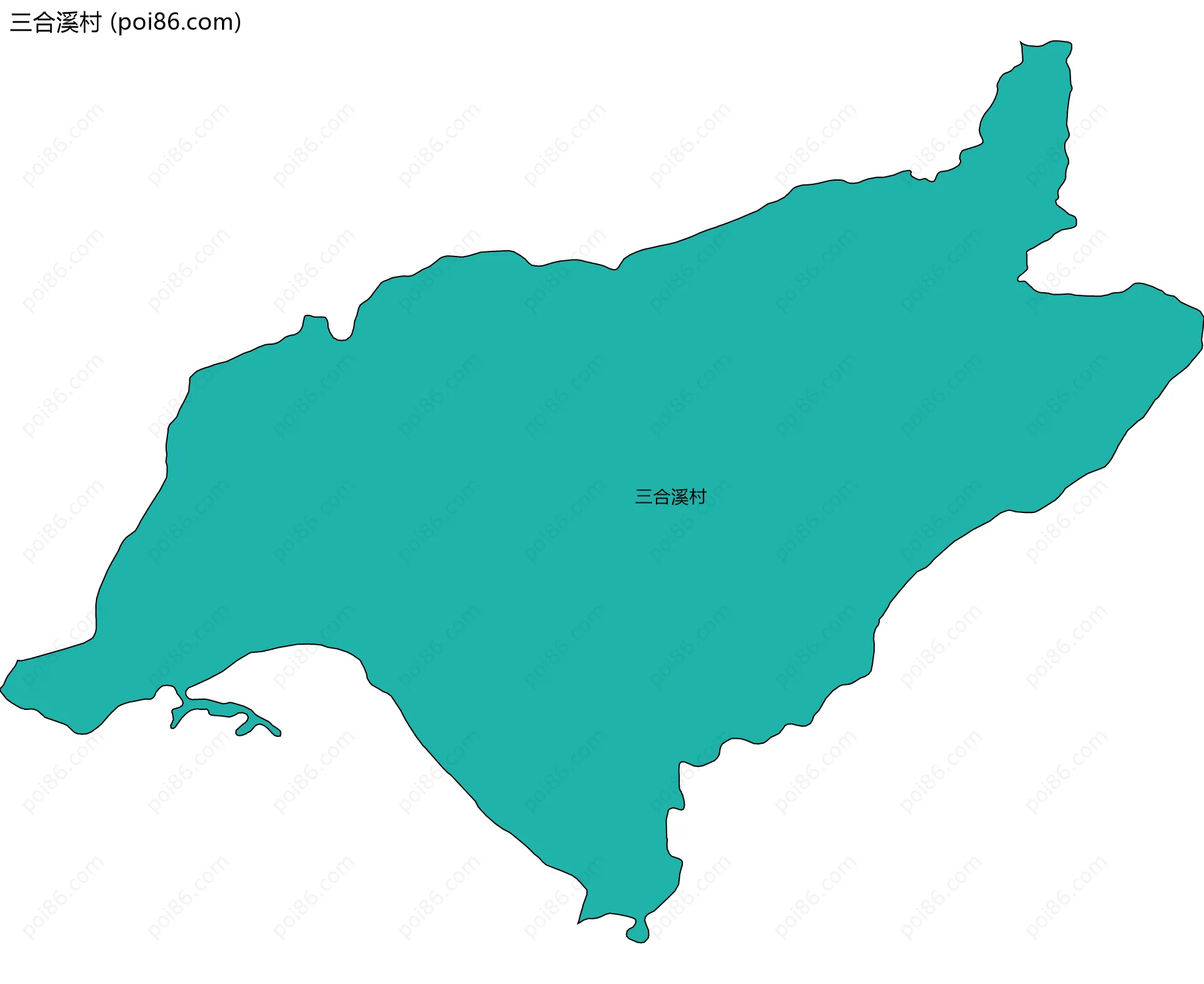 三合溪村边界地图