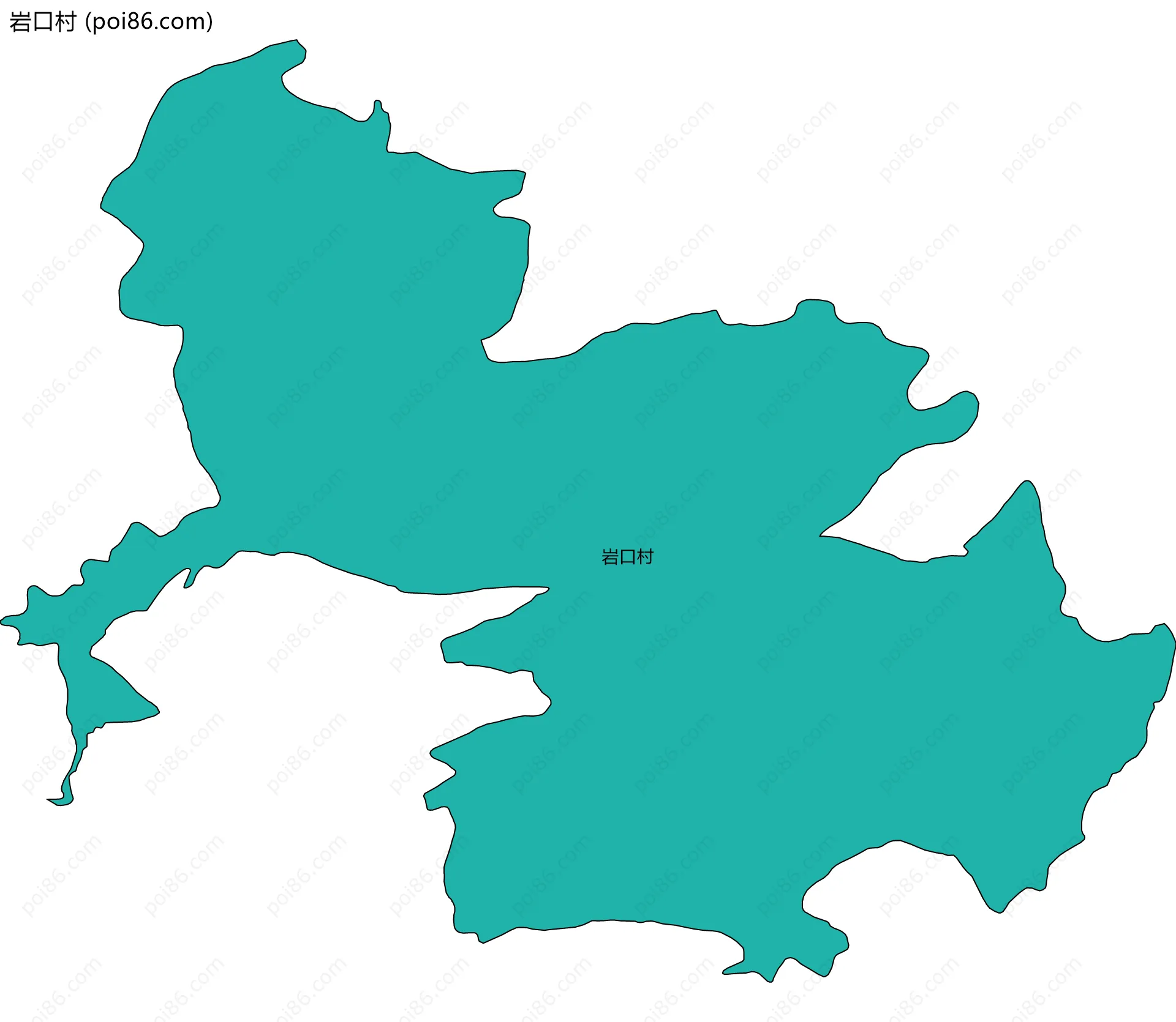 岩口村边界地图