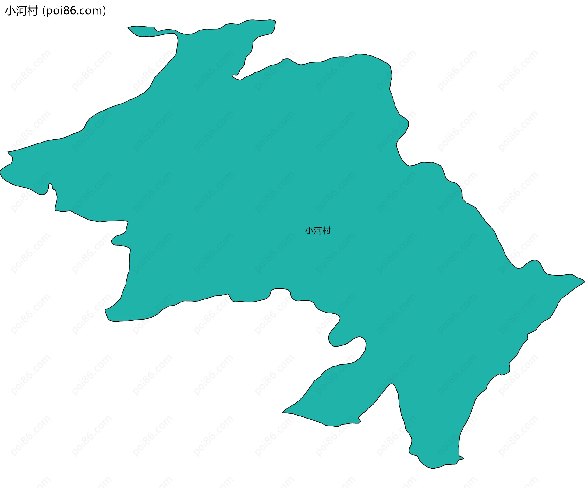 小河村边界地图