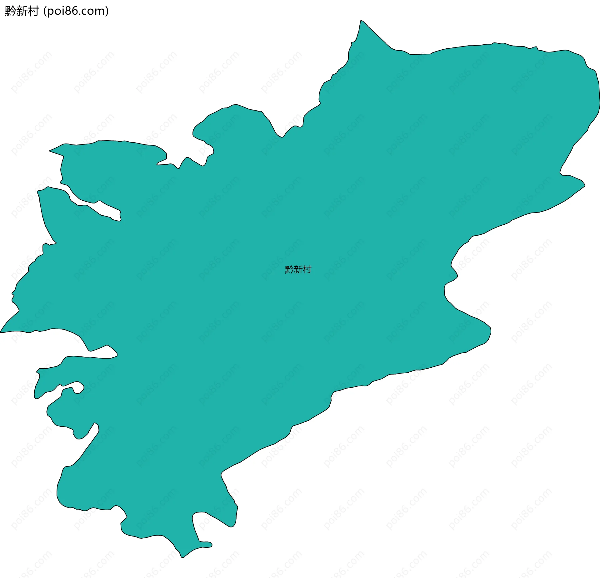 黔新村边界地图