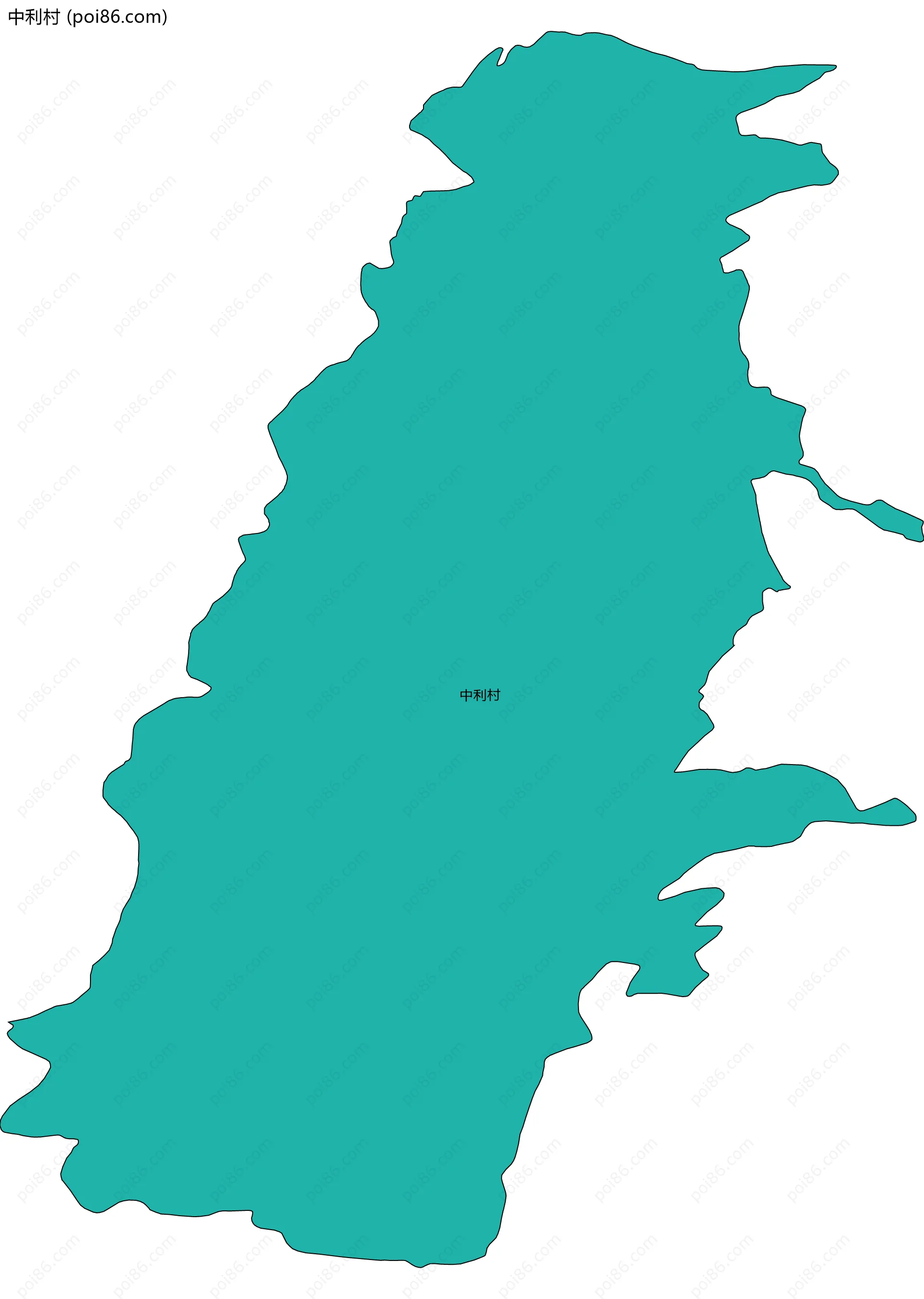 中利村边界地图