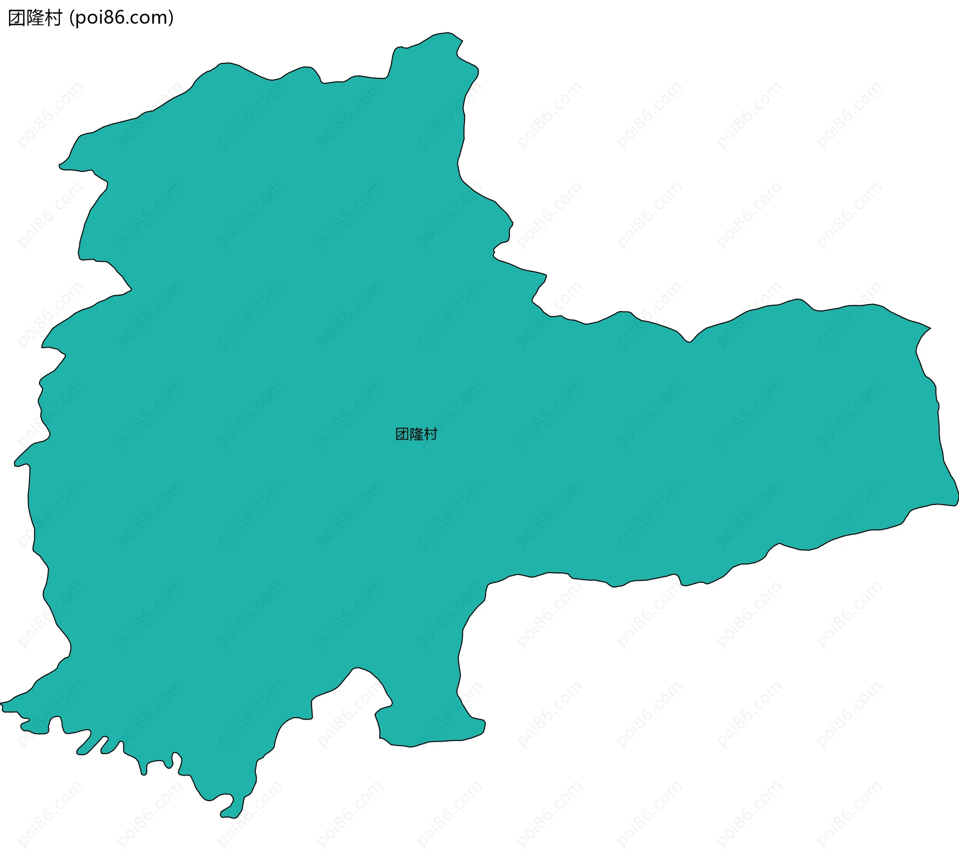 团隆村边界地图