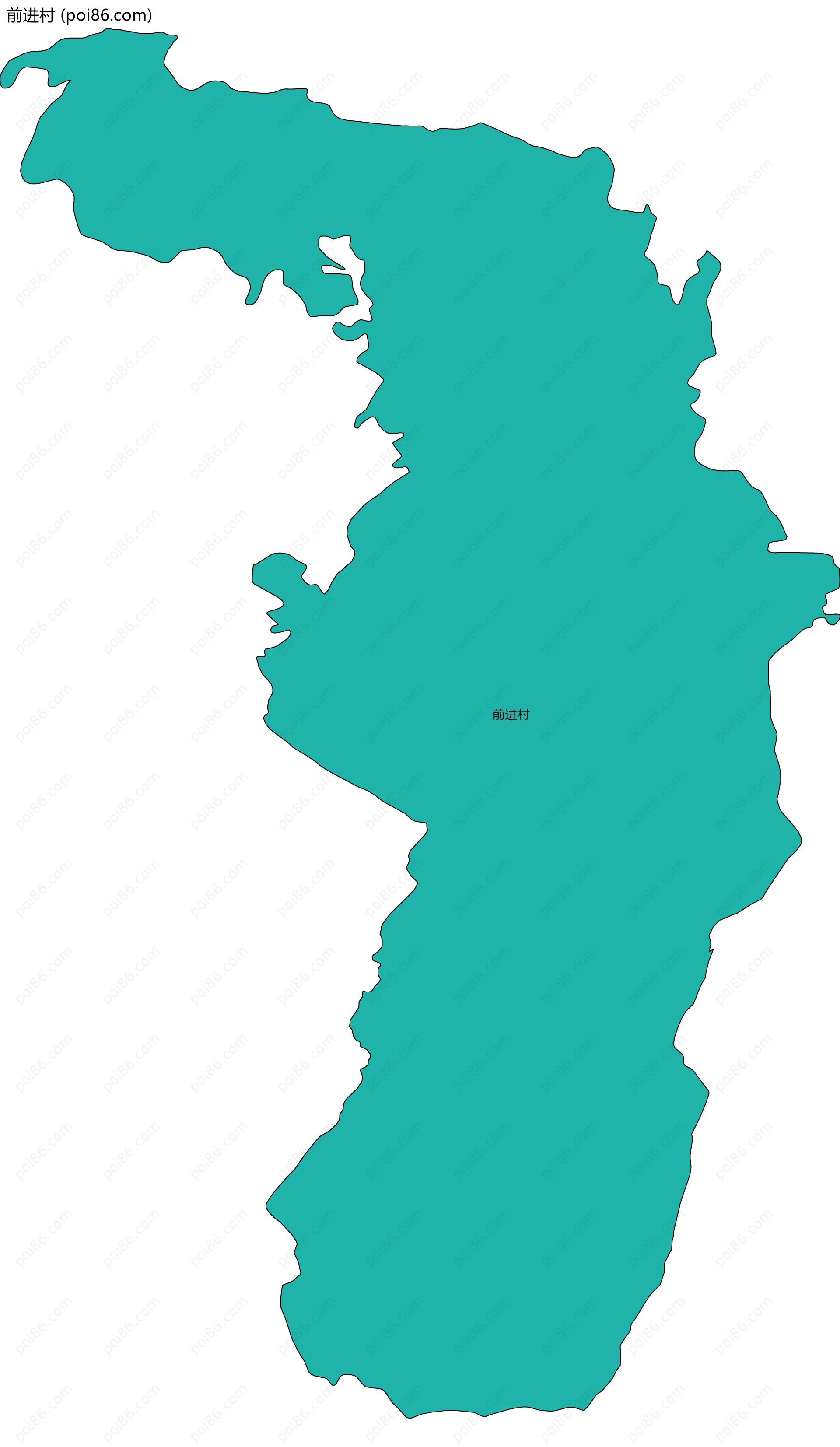 前进村边界地图