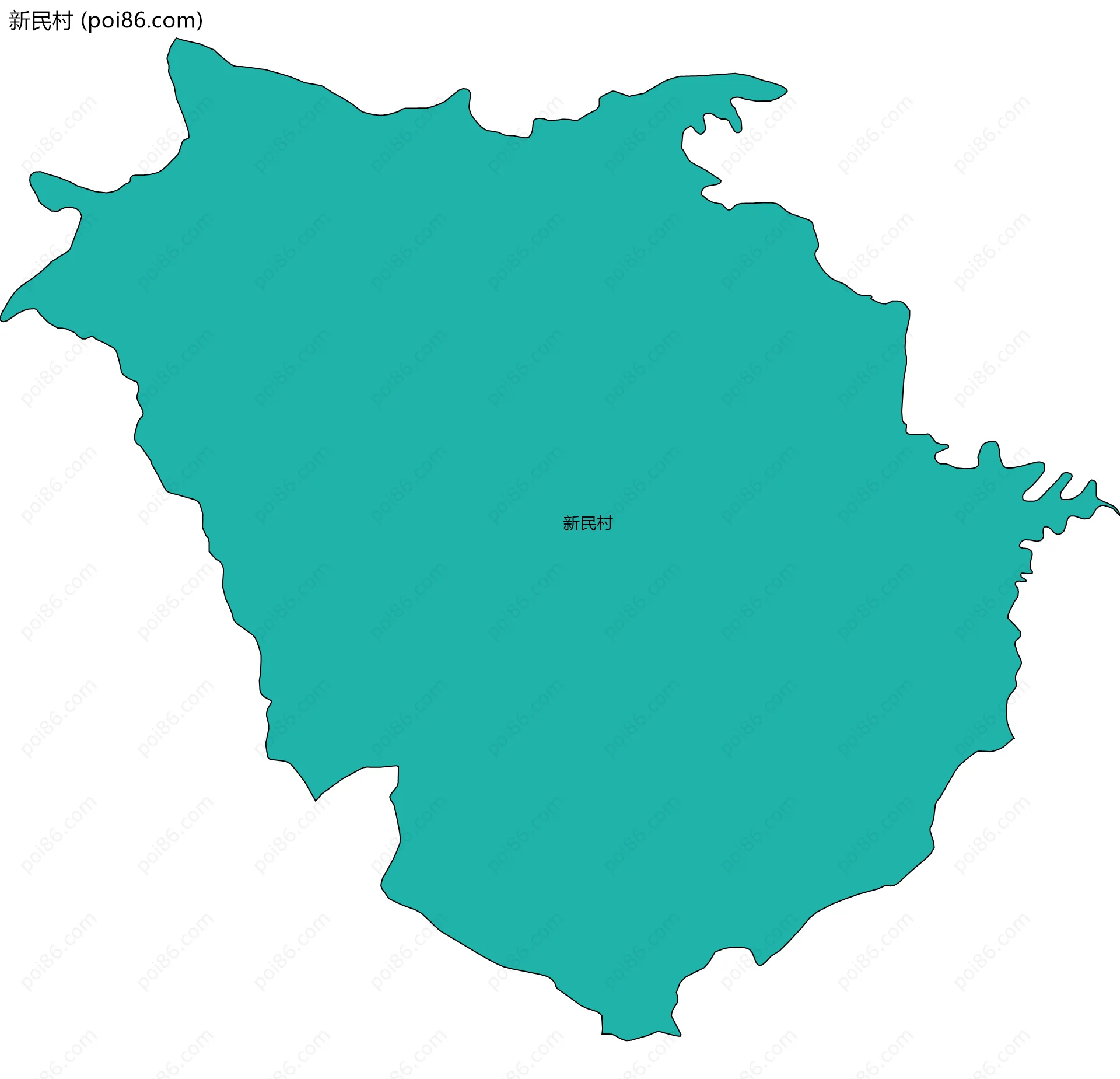 新民村边界地图