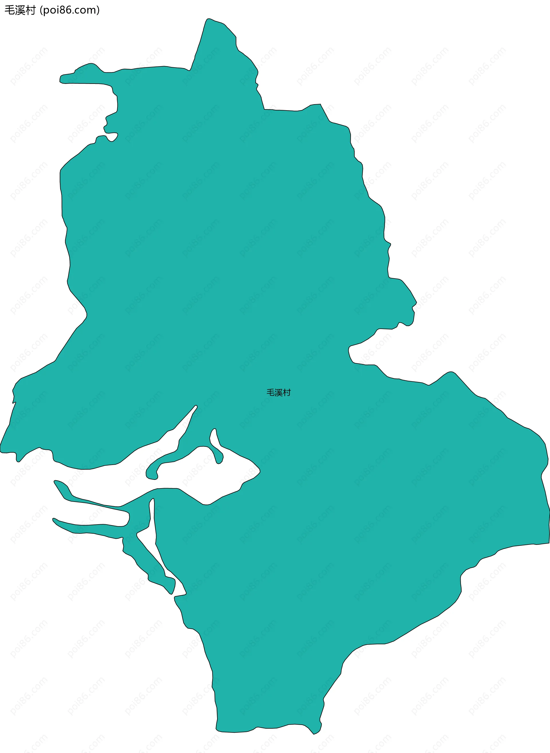 毛溪村边界地图