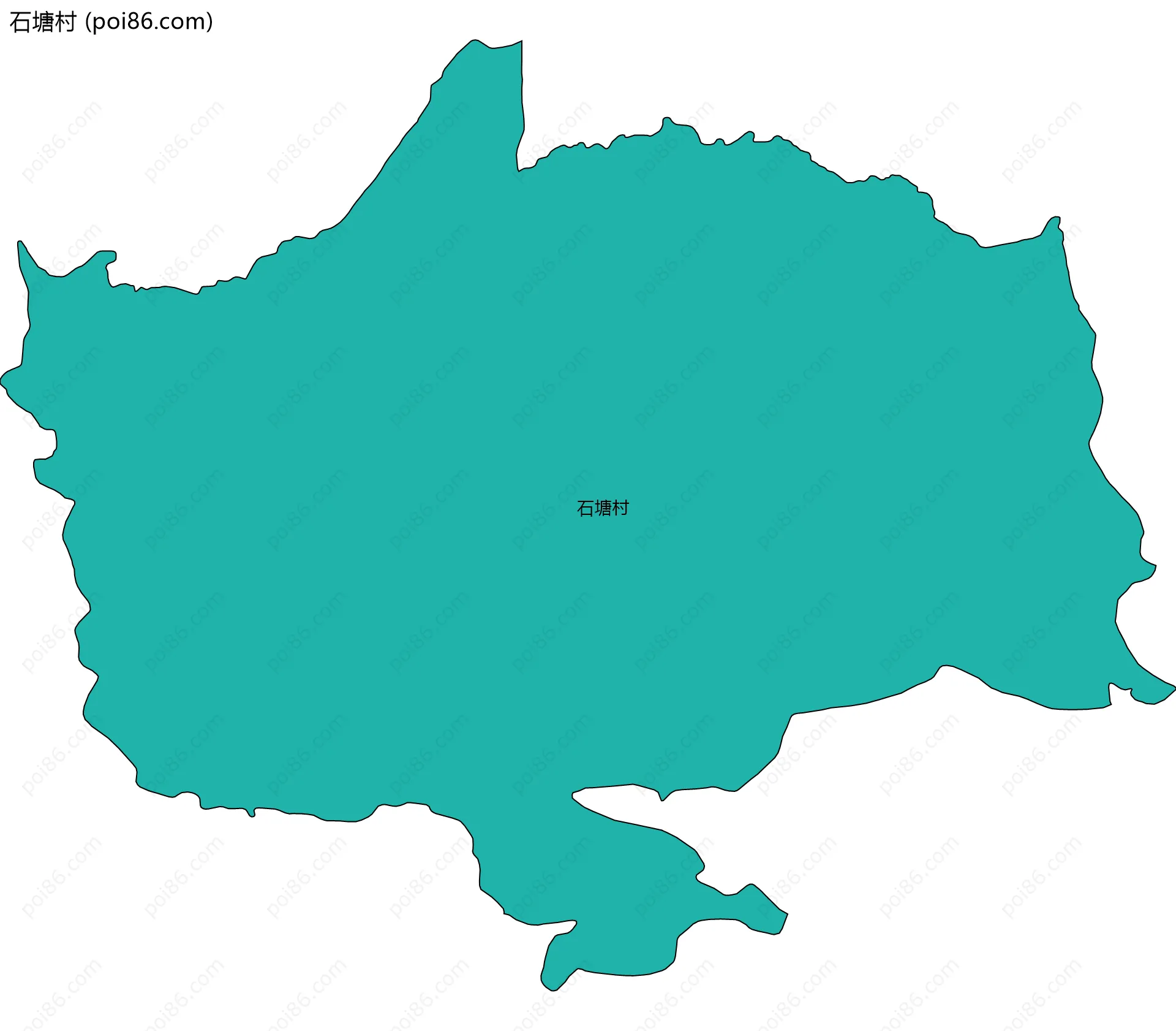 石塘村边界地图