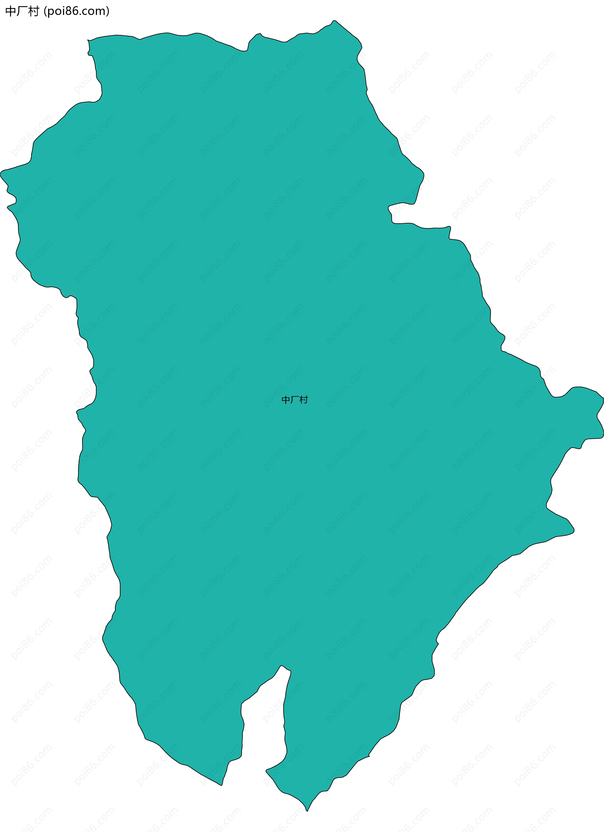 中厂村边界地图