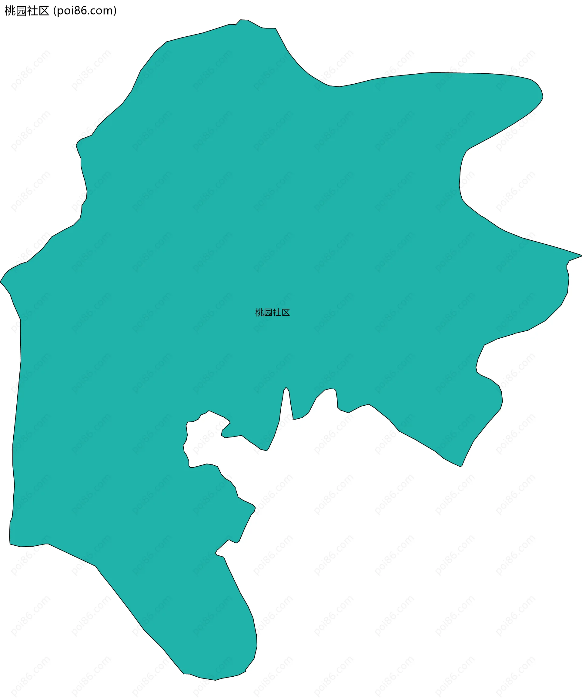 桃园社区边界地图