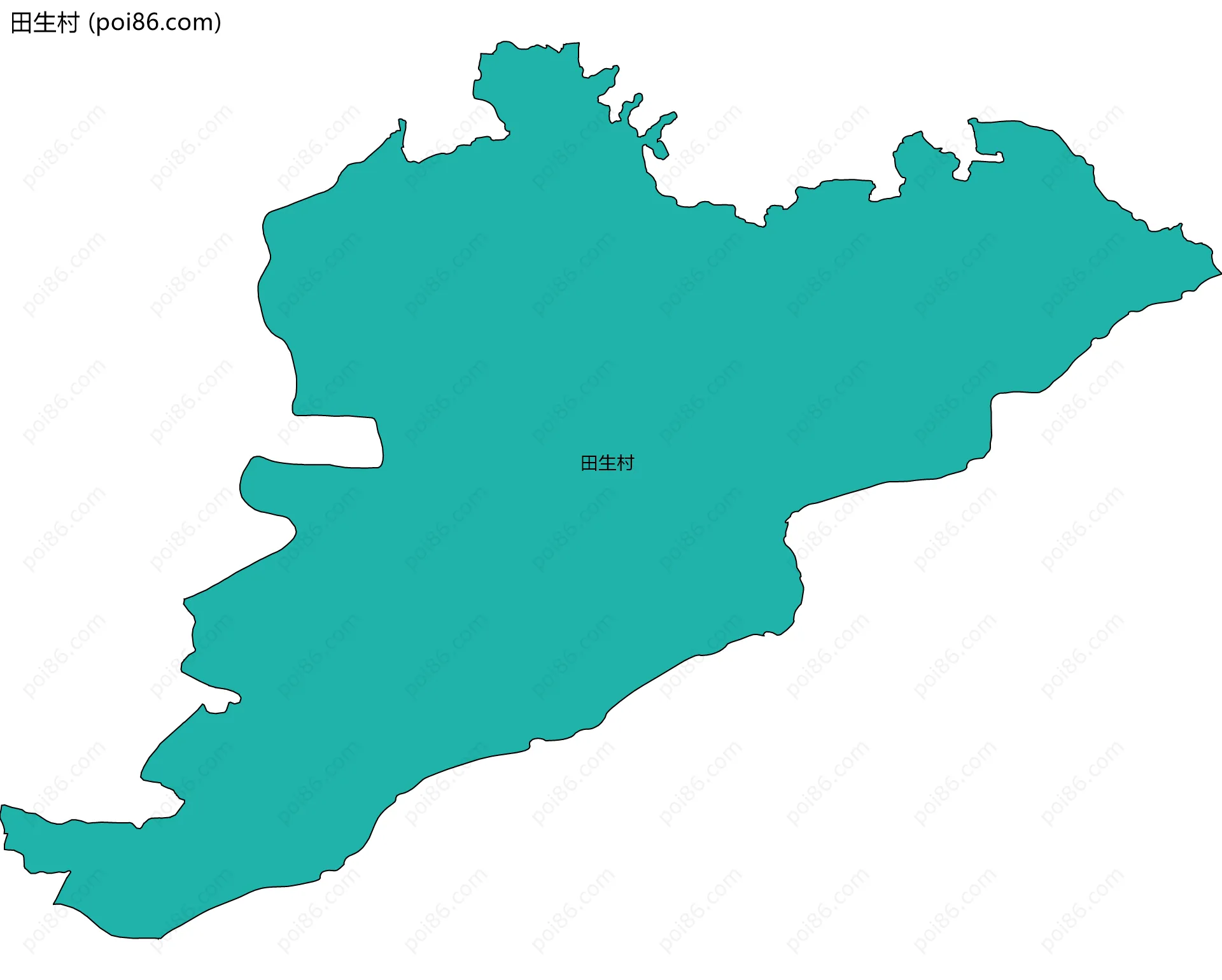 田生村边界地图