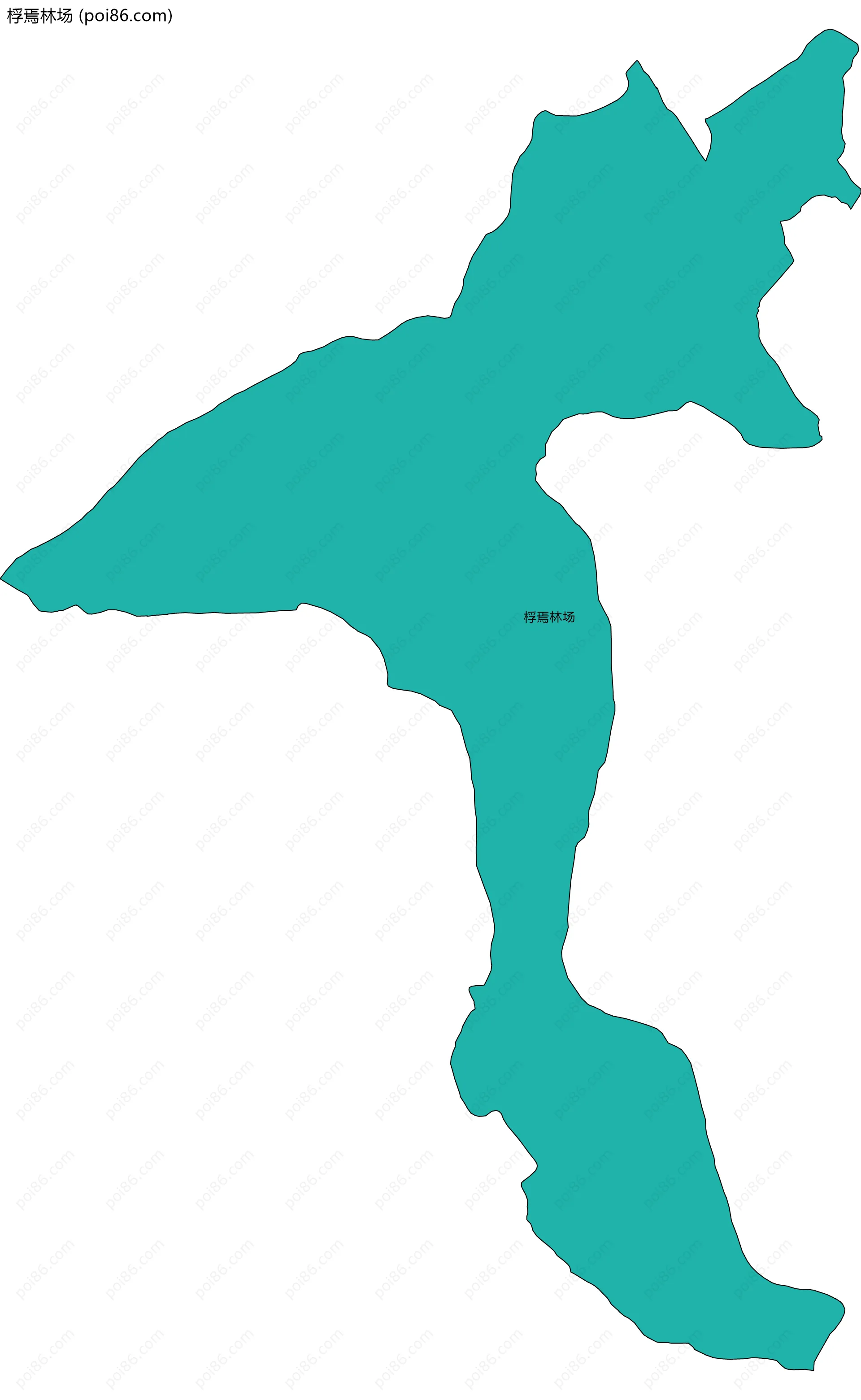 桴焉林场边界地图