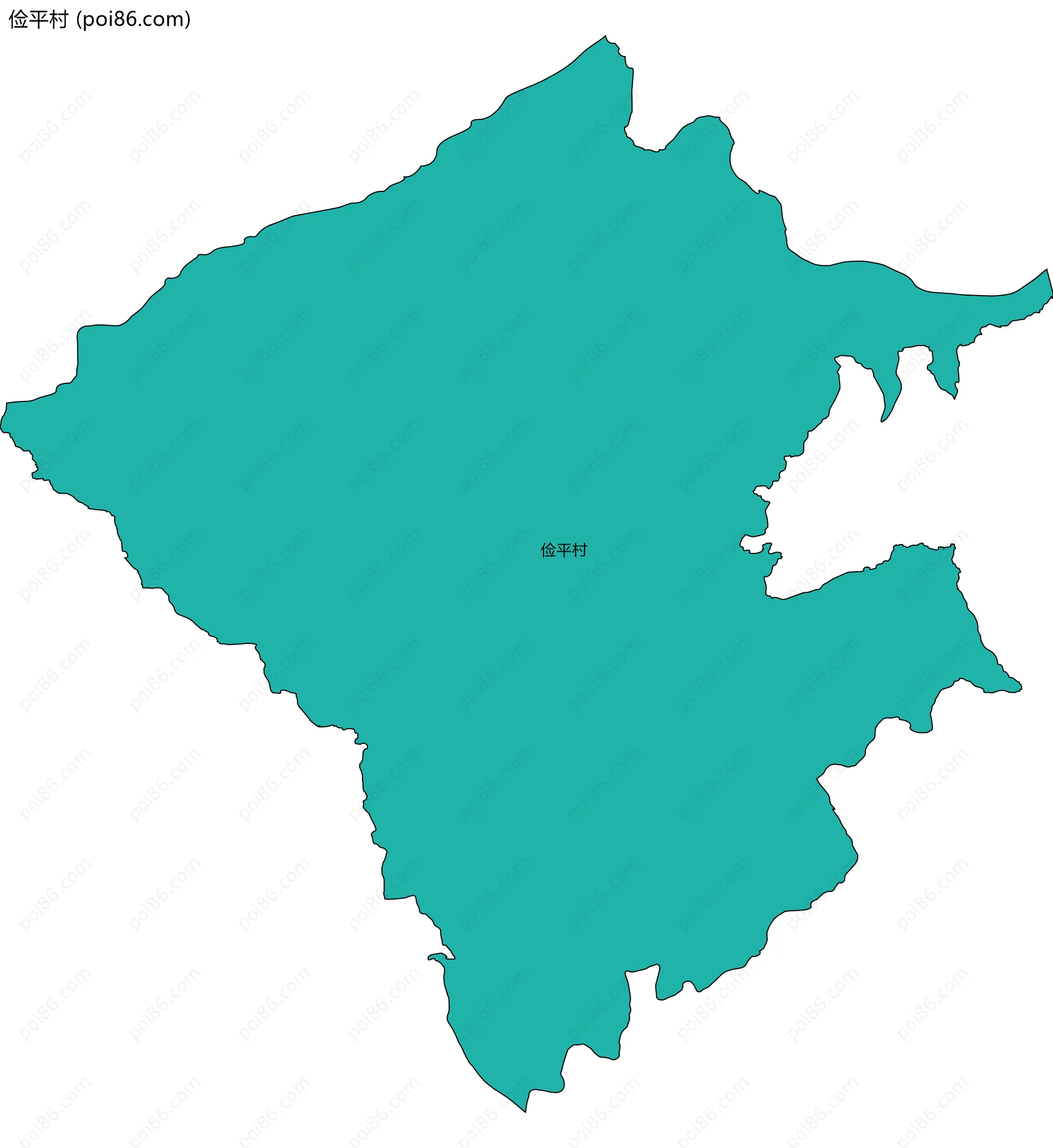 俭平村边界地图