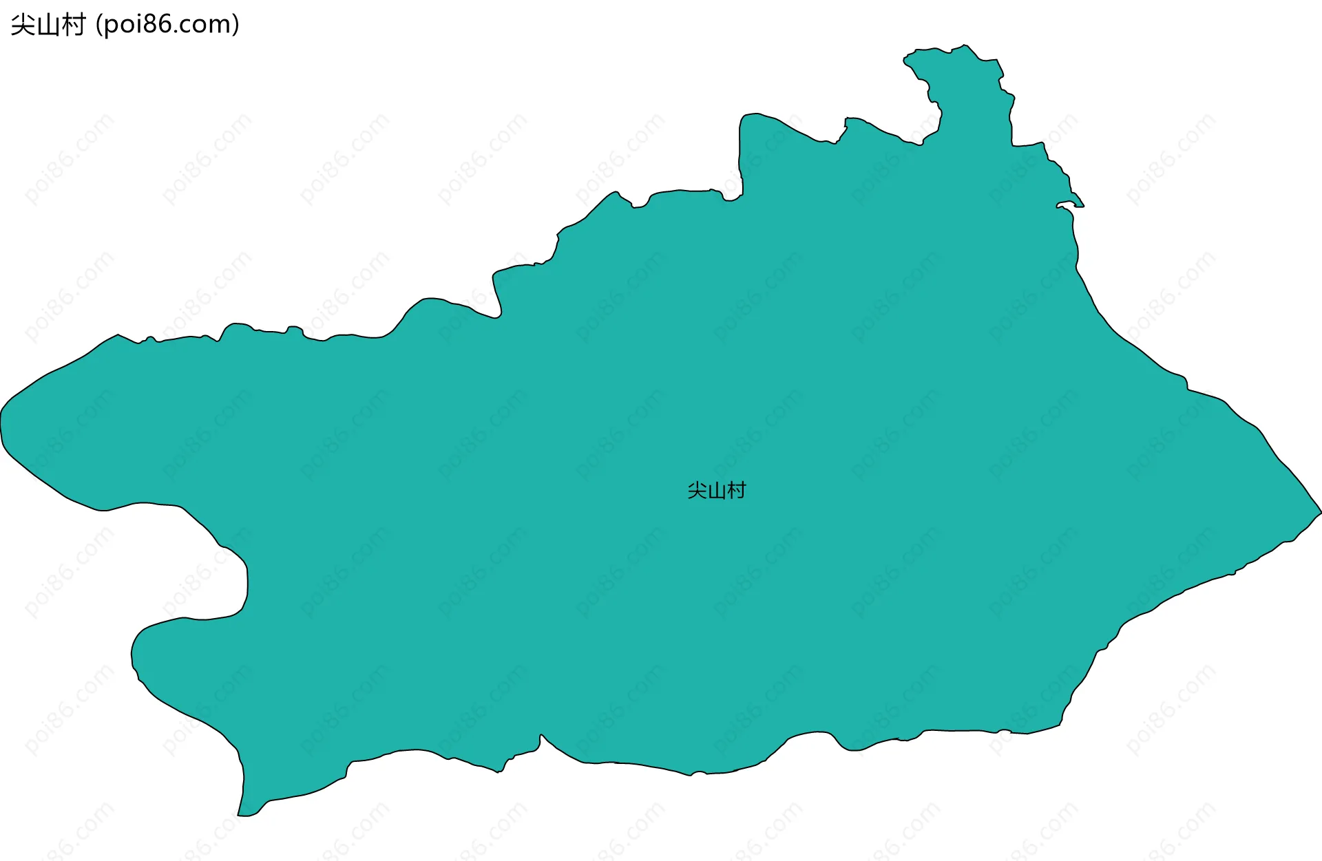 尖山村边界地图