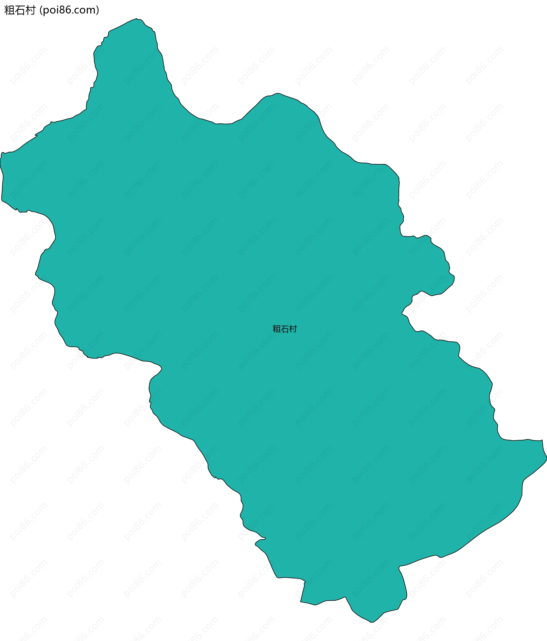 粗石村边界地图