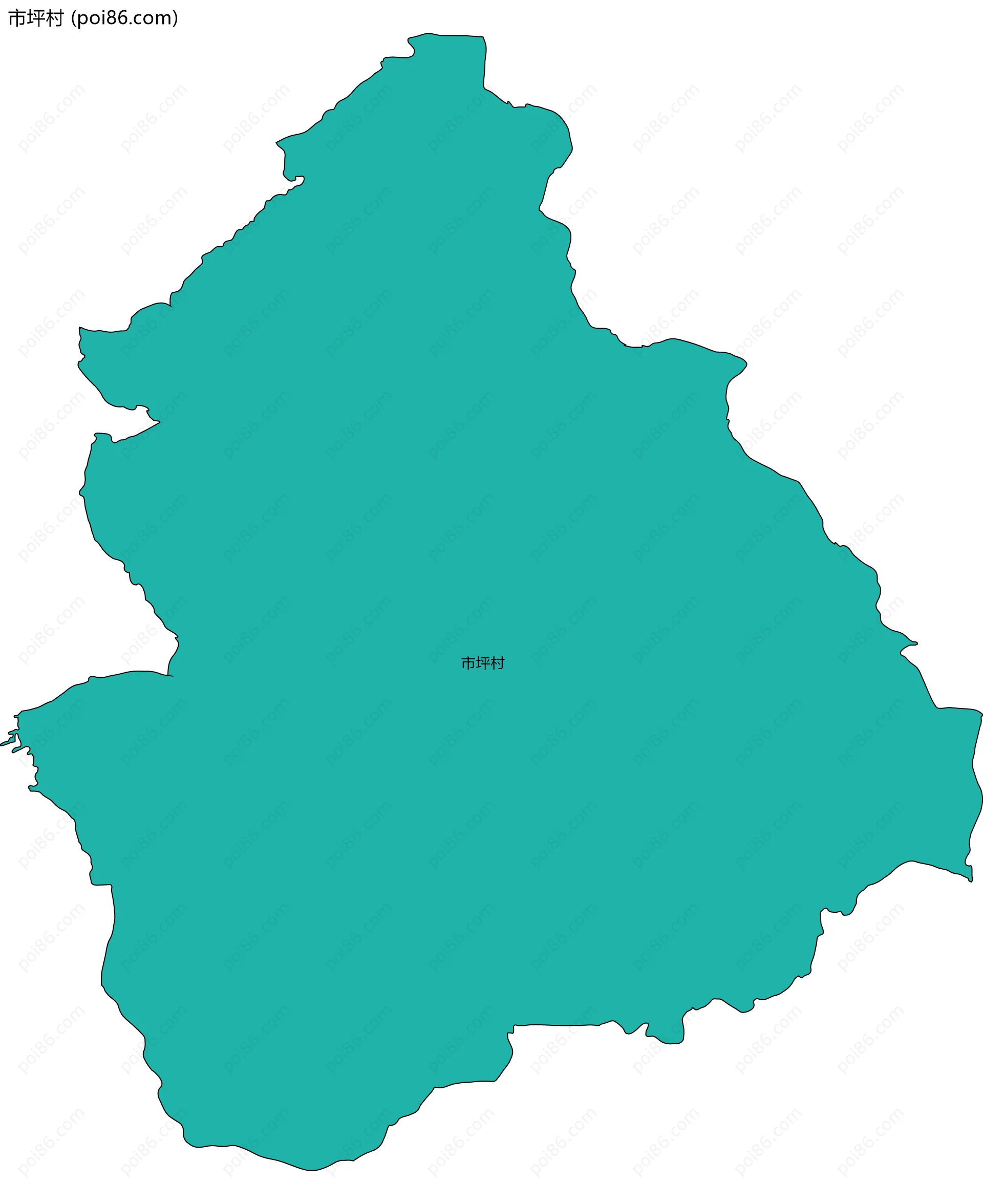 市坪村边界地图