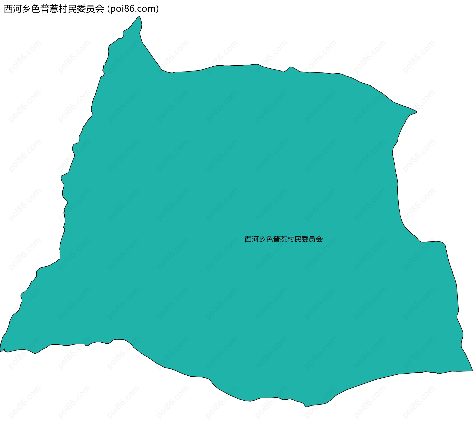 西河乡色普惹村民委员会边界地图