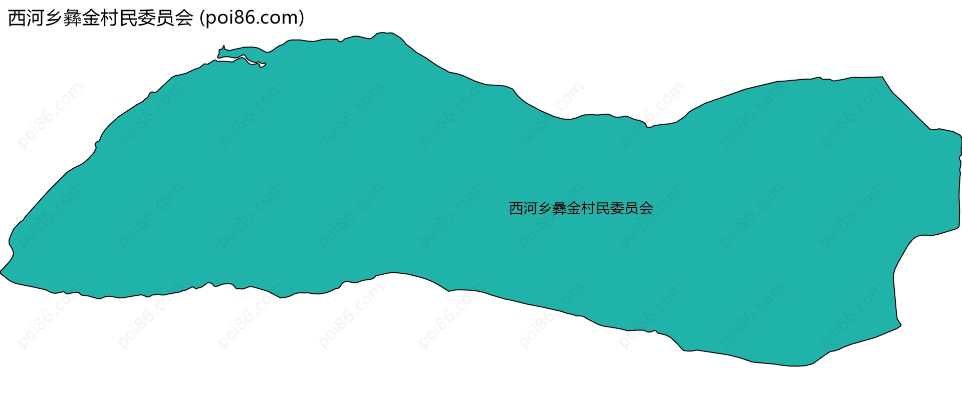 西河乡彝金村民委员会边界地图