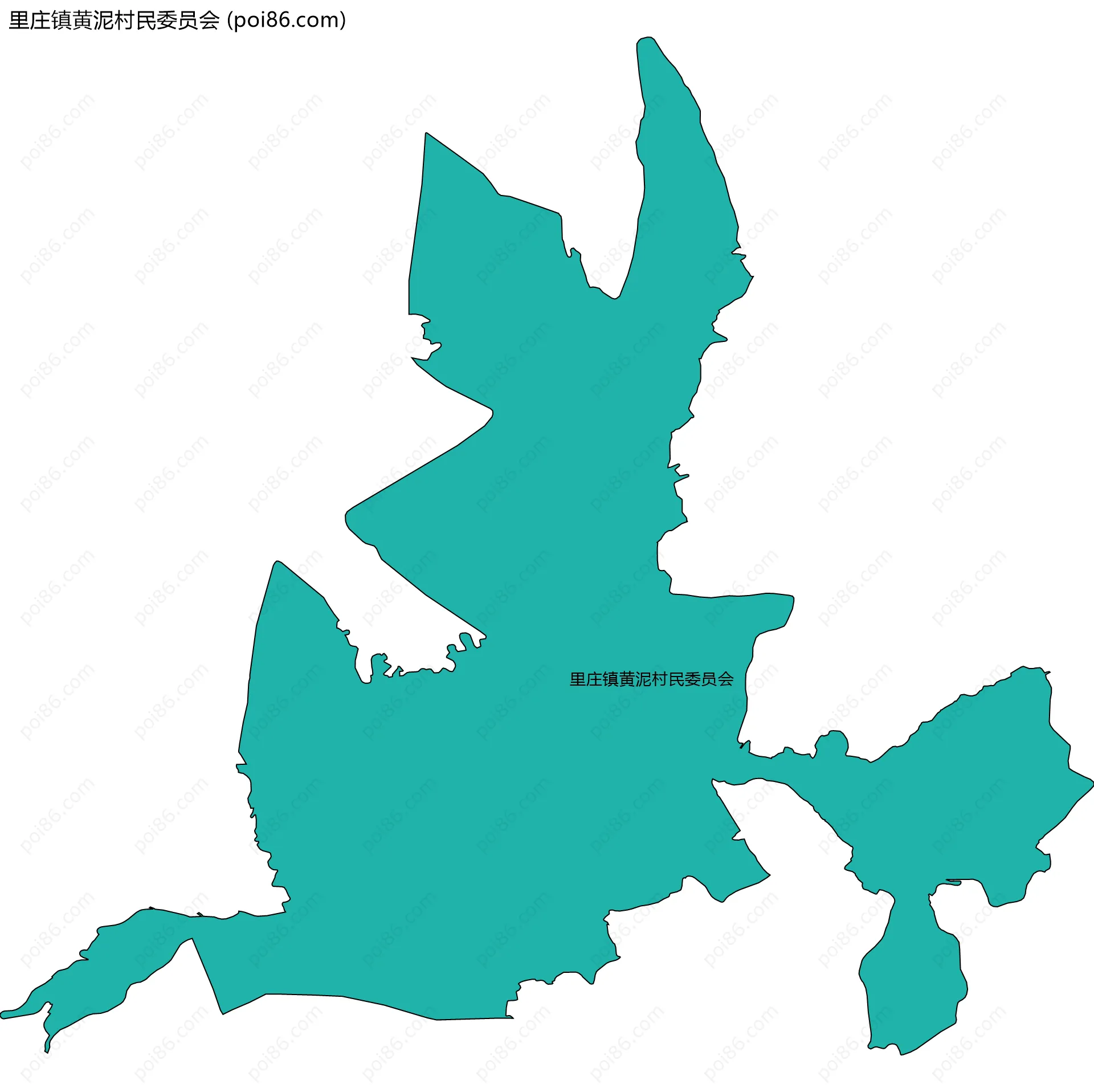 里庄镇黄泥村民委员会边界地图