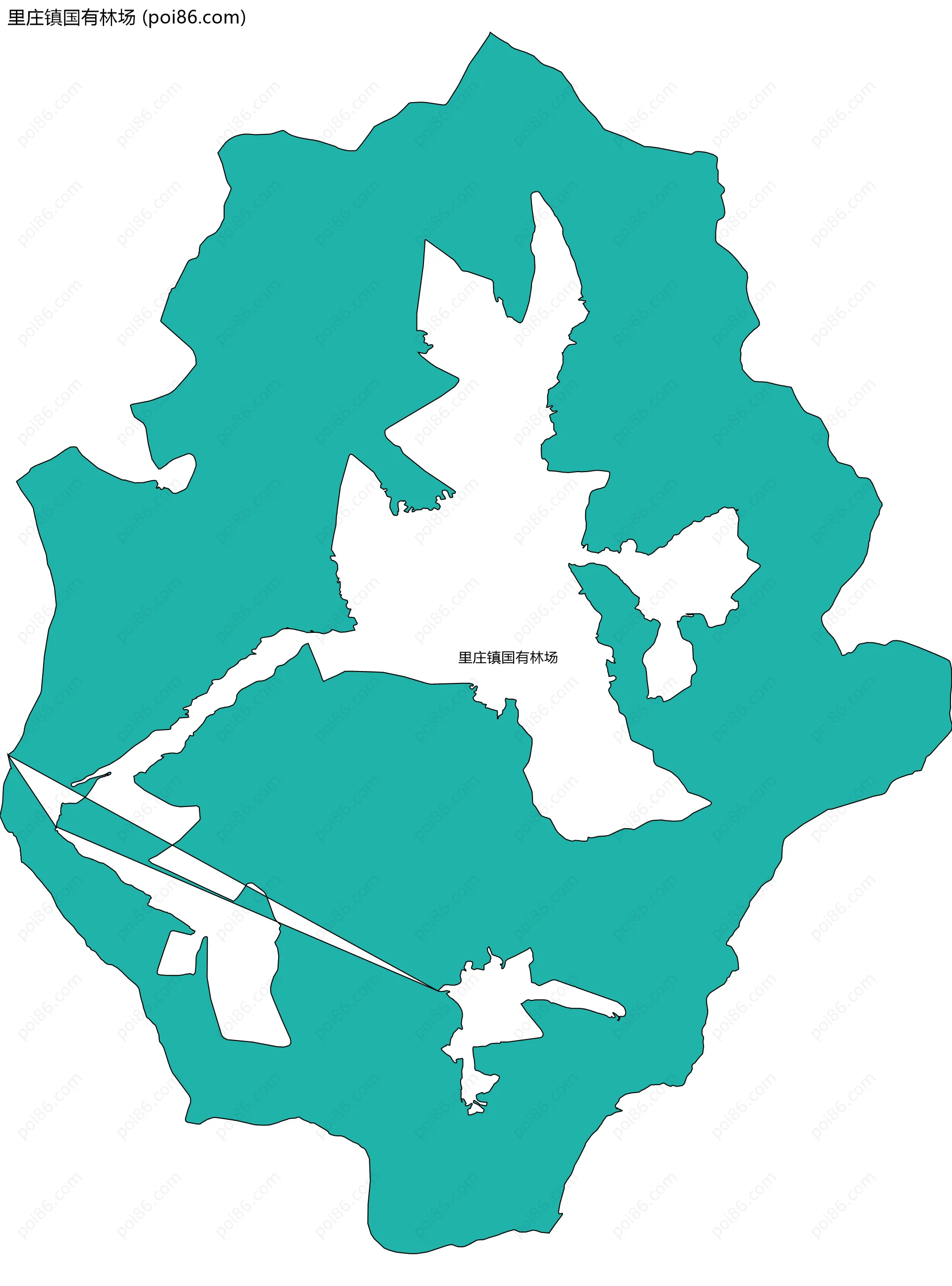 里庄镇国有林场边界地图
