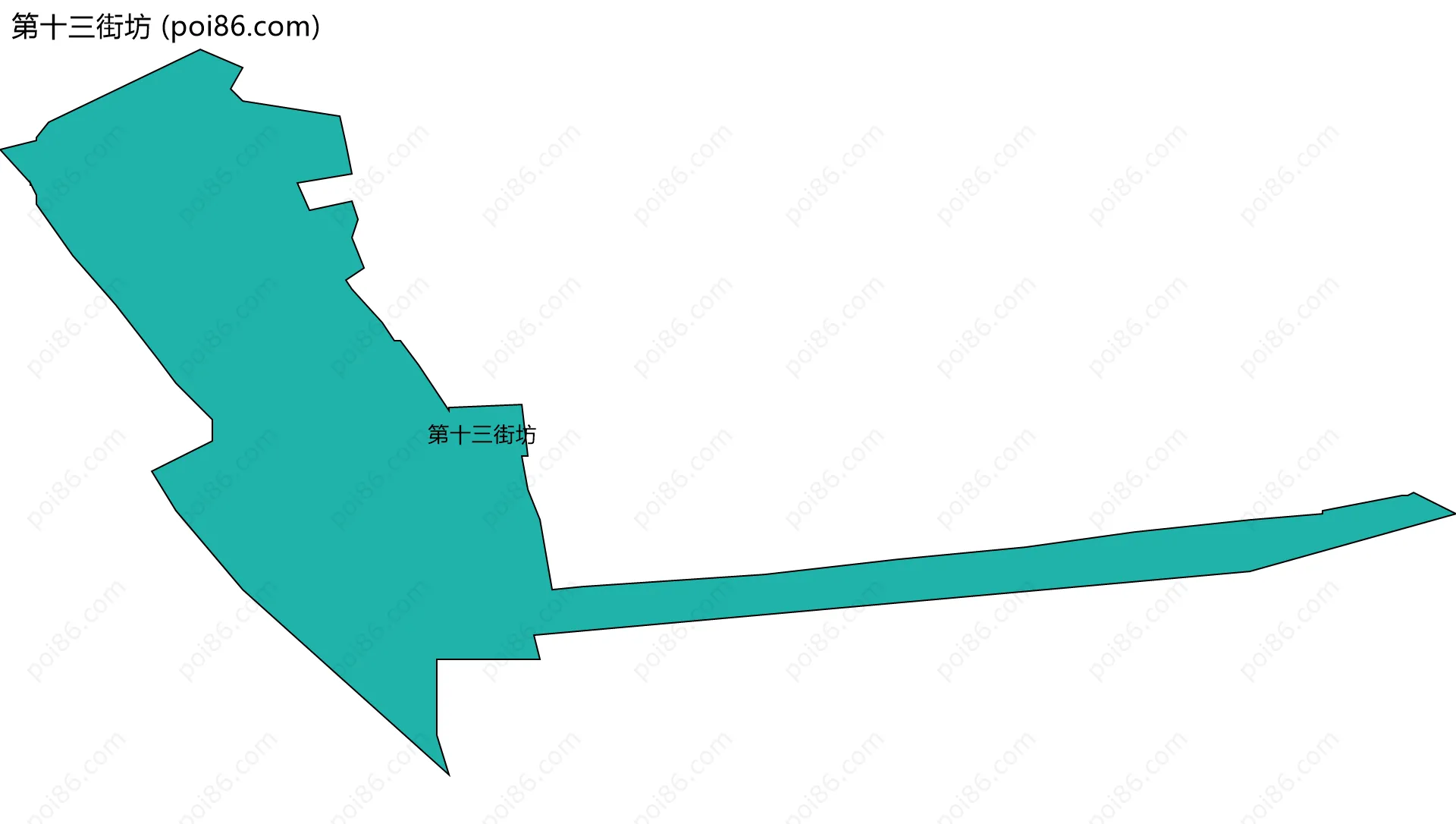 第十三街坊边界地图