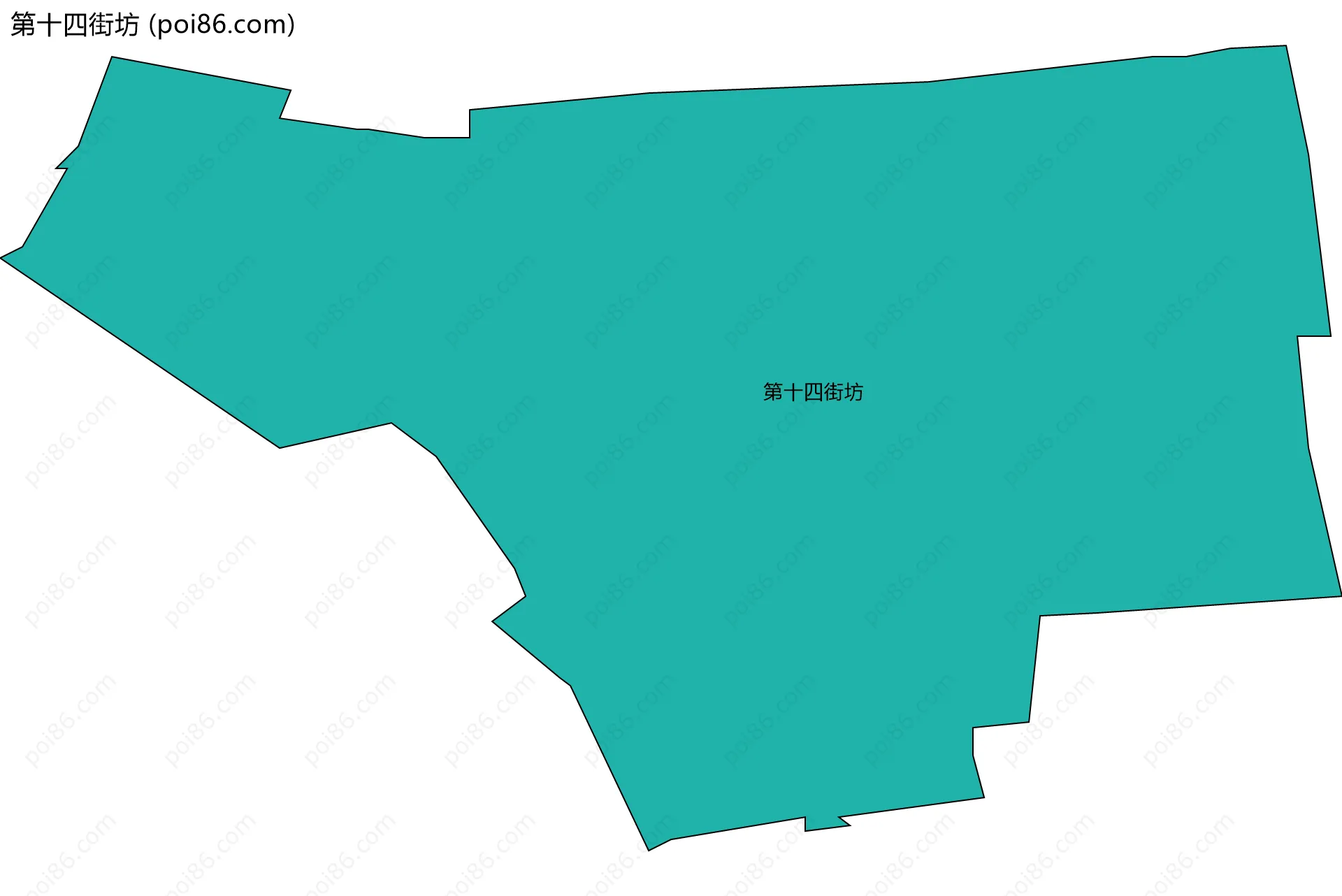 第十四街坊边界地图