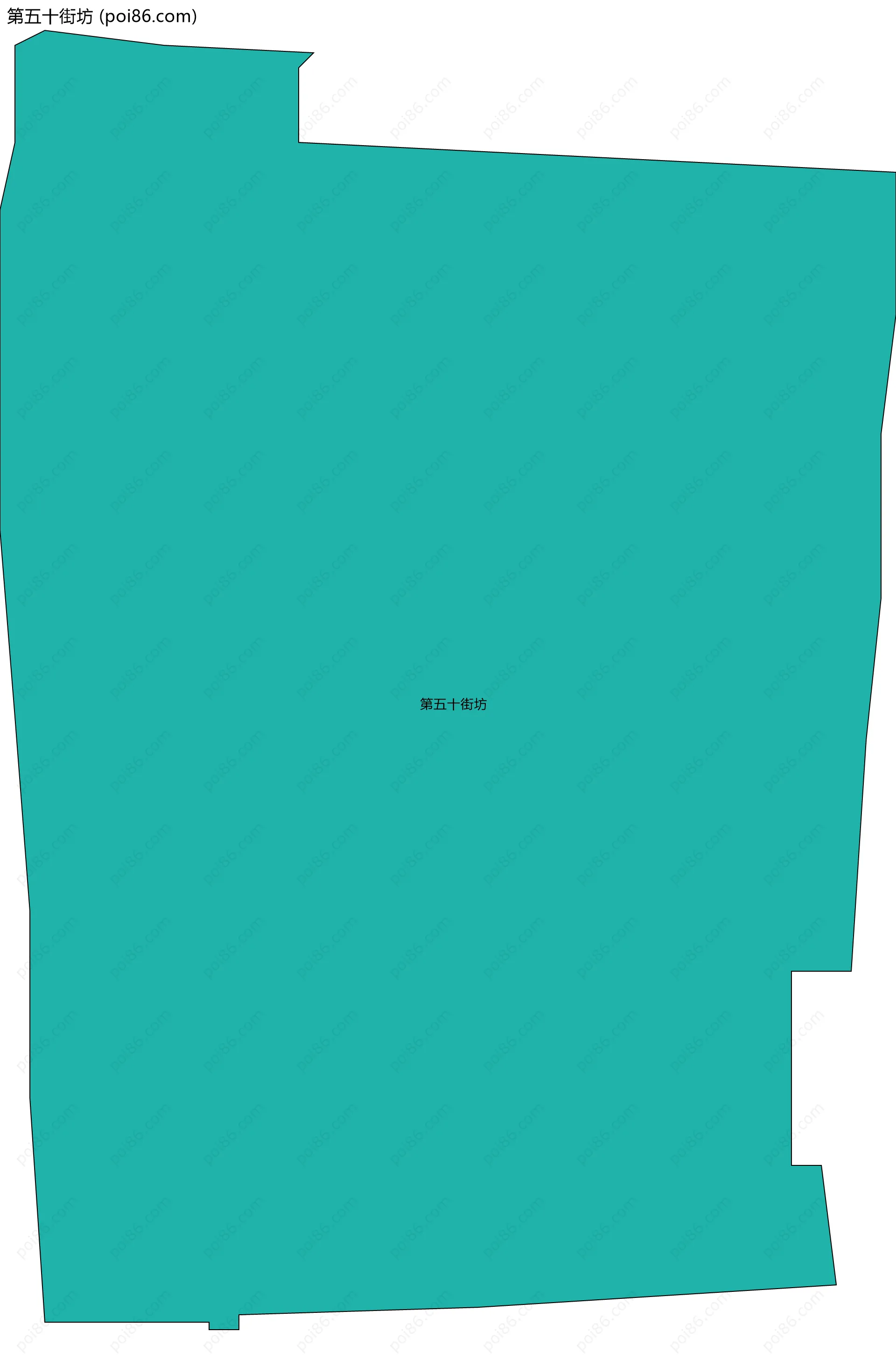 第五十街坊边界地图