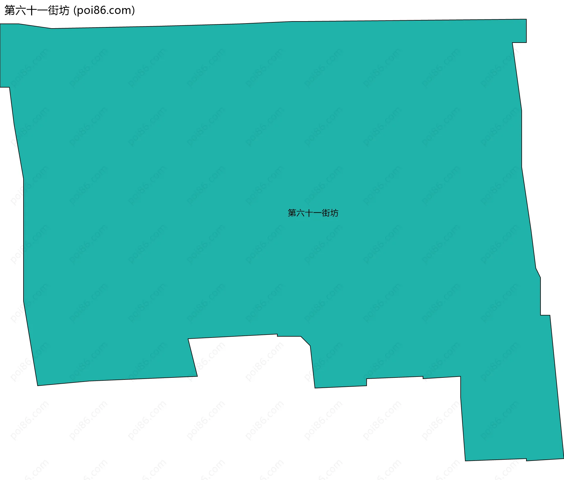 第六十一街坊边界地图