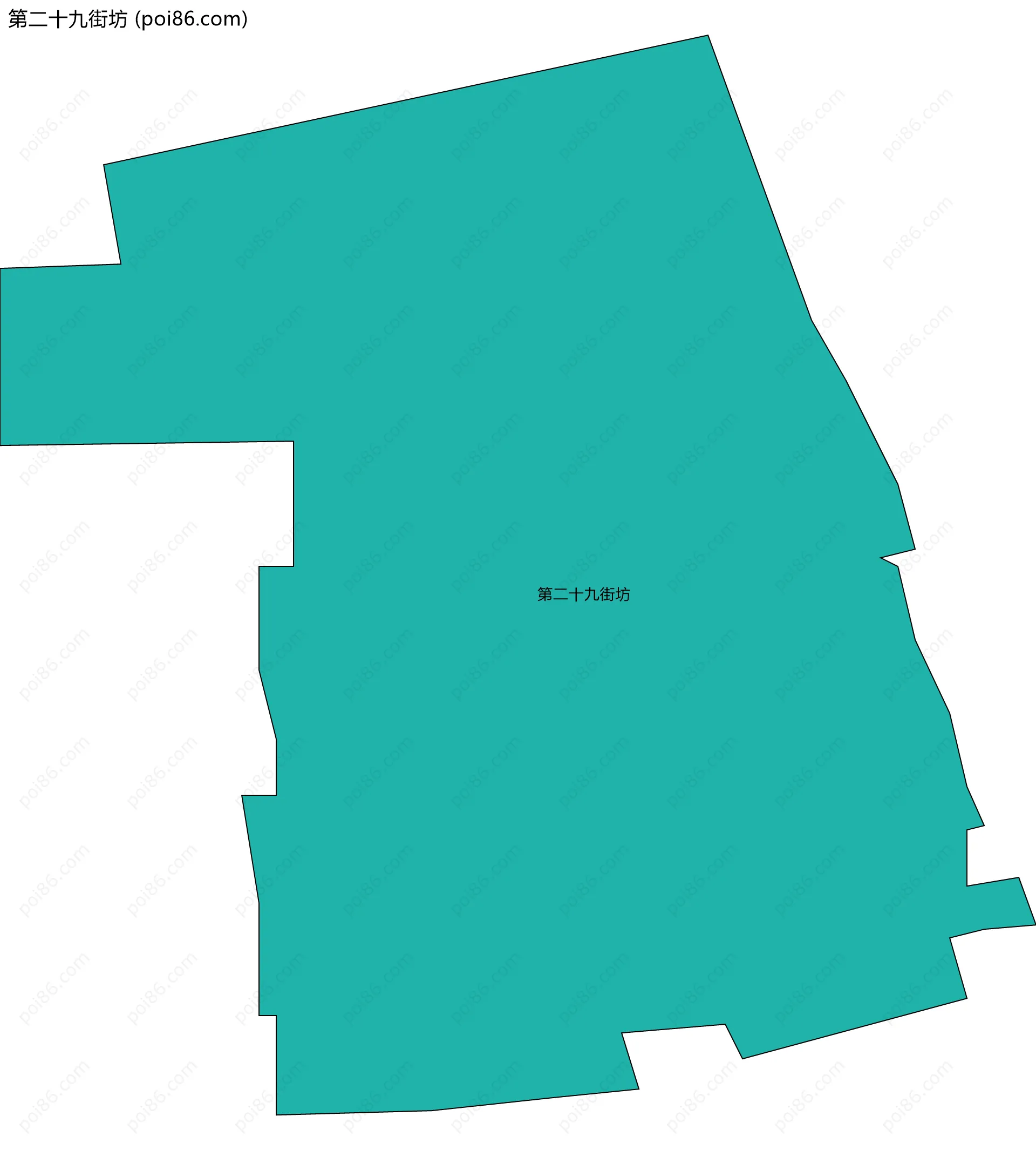 第二十九街坊边界地图