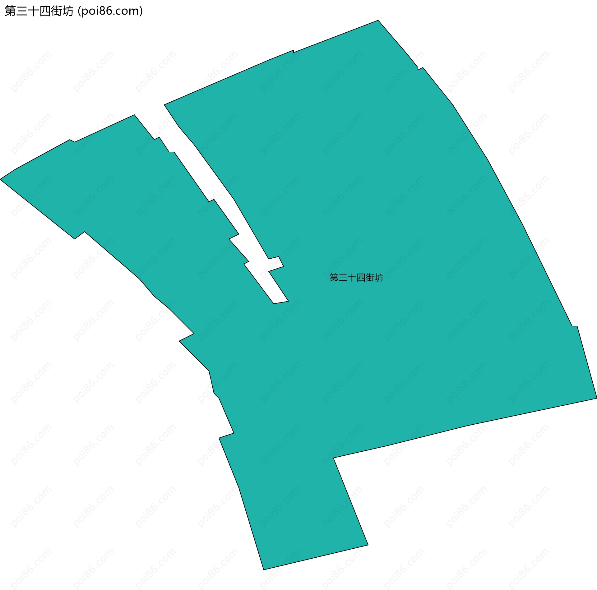 第三十四街坊边界地图