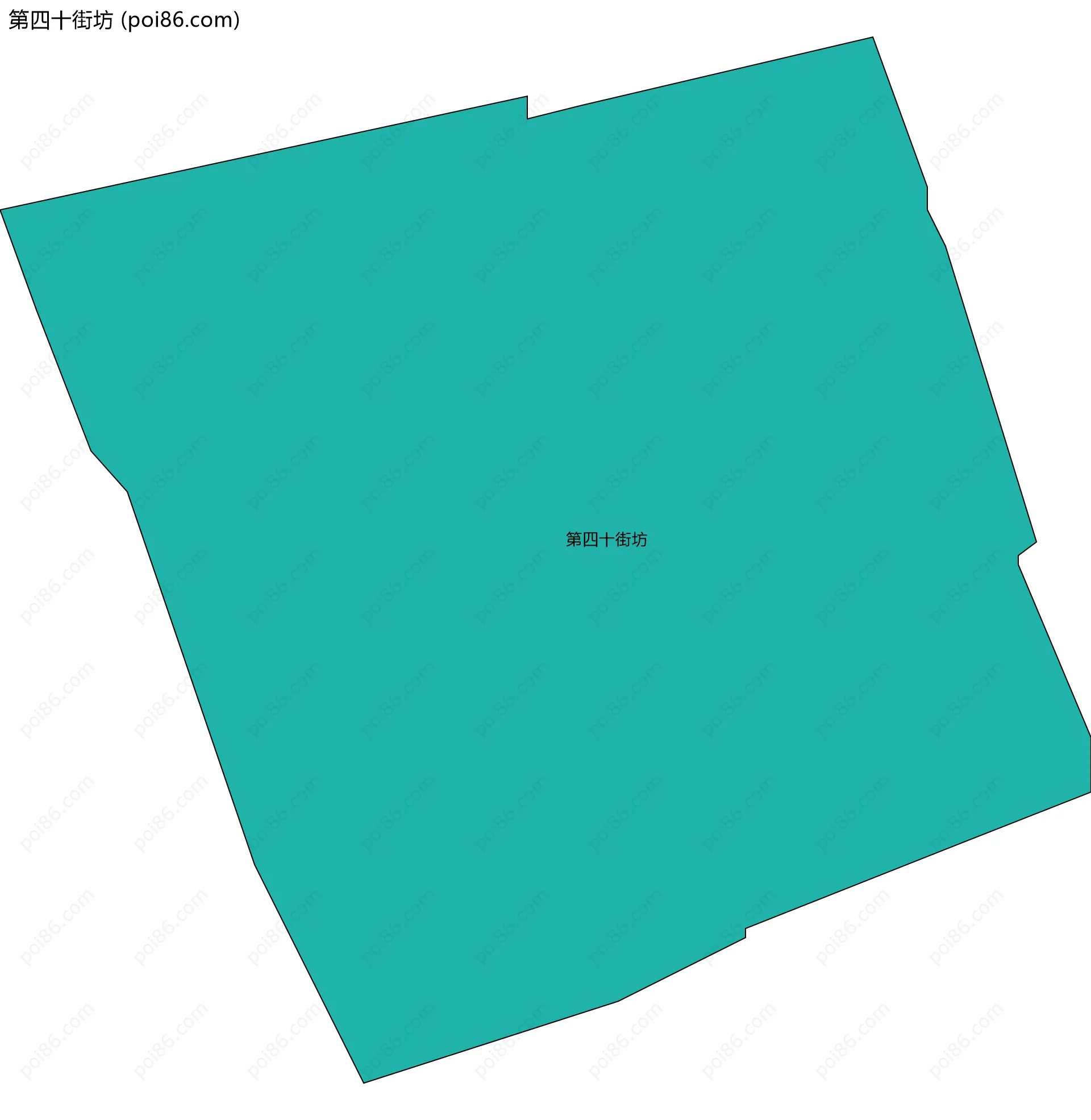 第四十街坊边界地图